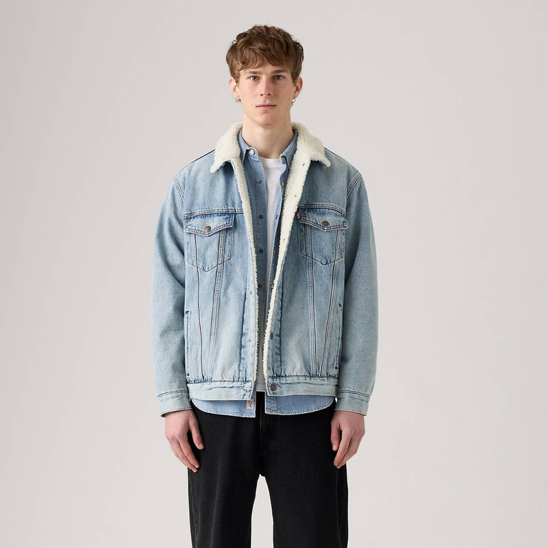 RELAXED FIT SHERPA TRUCKER JACKET 2