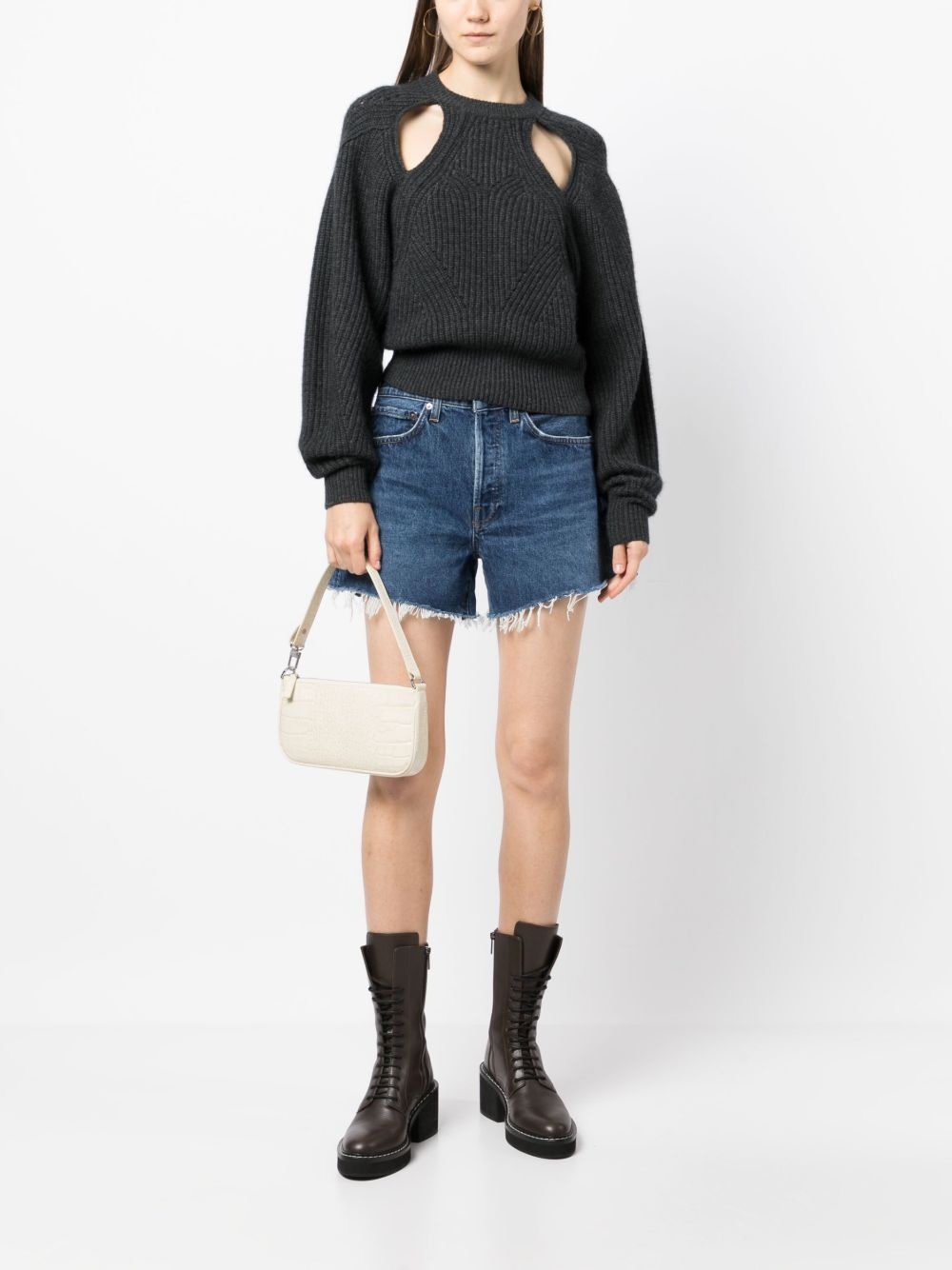 Parker raw-cut denim shorts - 2