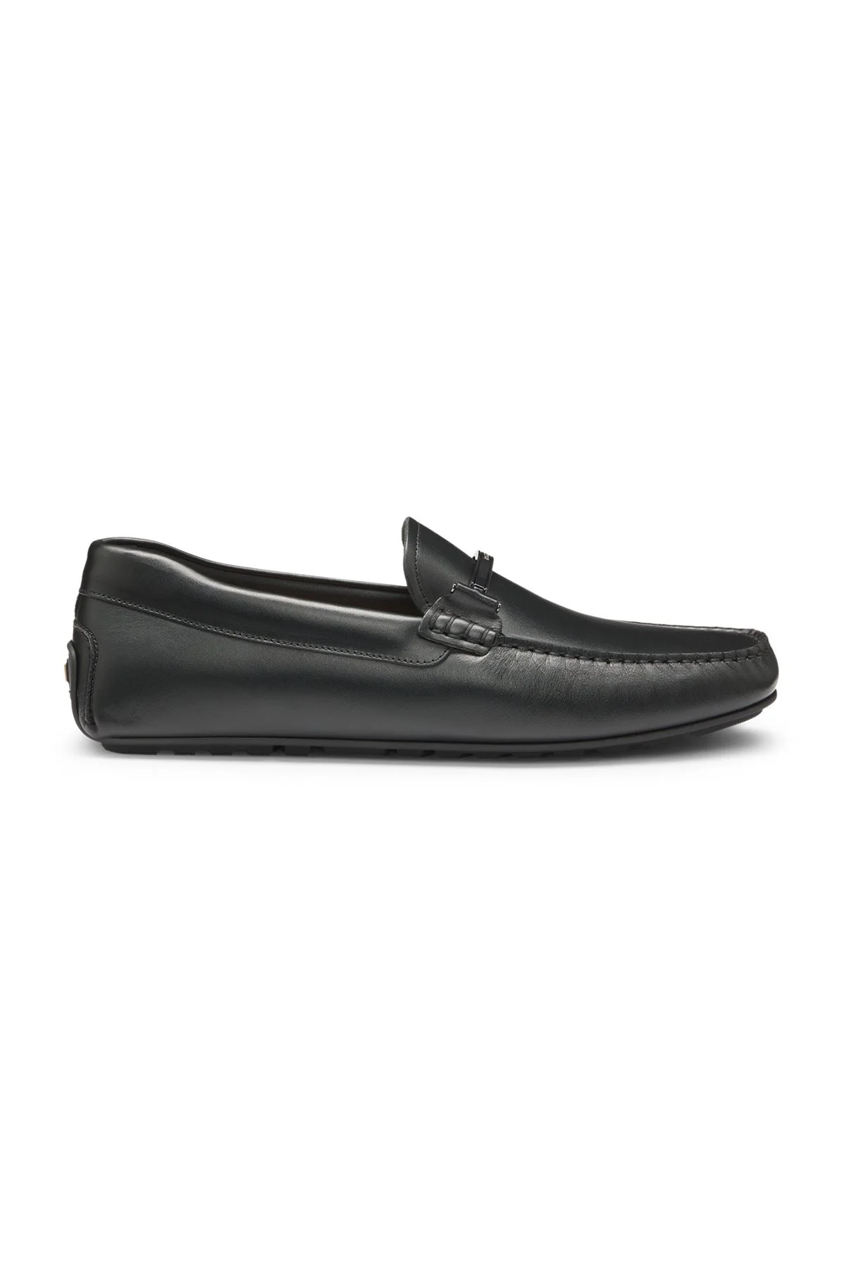 LEATHER LOAFERS WITH BRANDED HARDWARE - 1