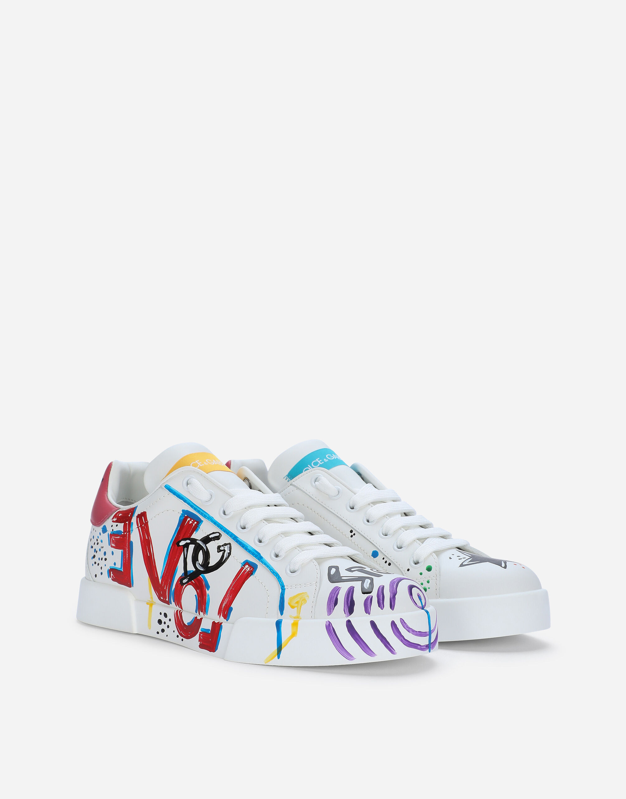 Calfskin Portofino sneakers with lettering - 2