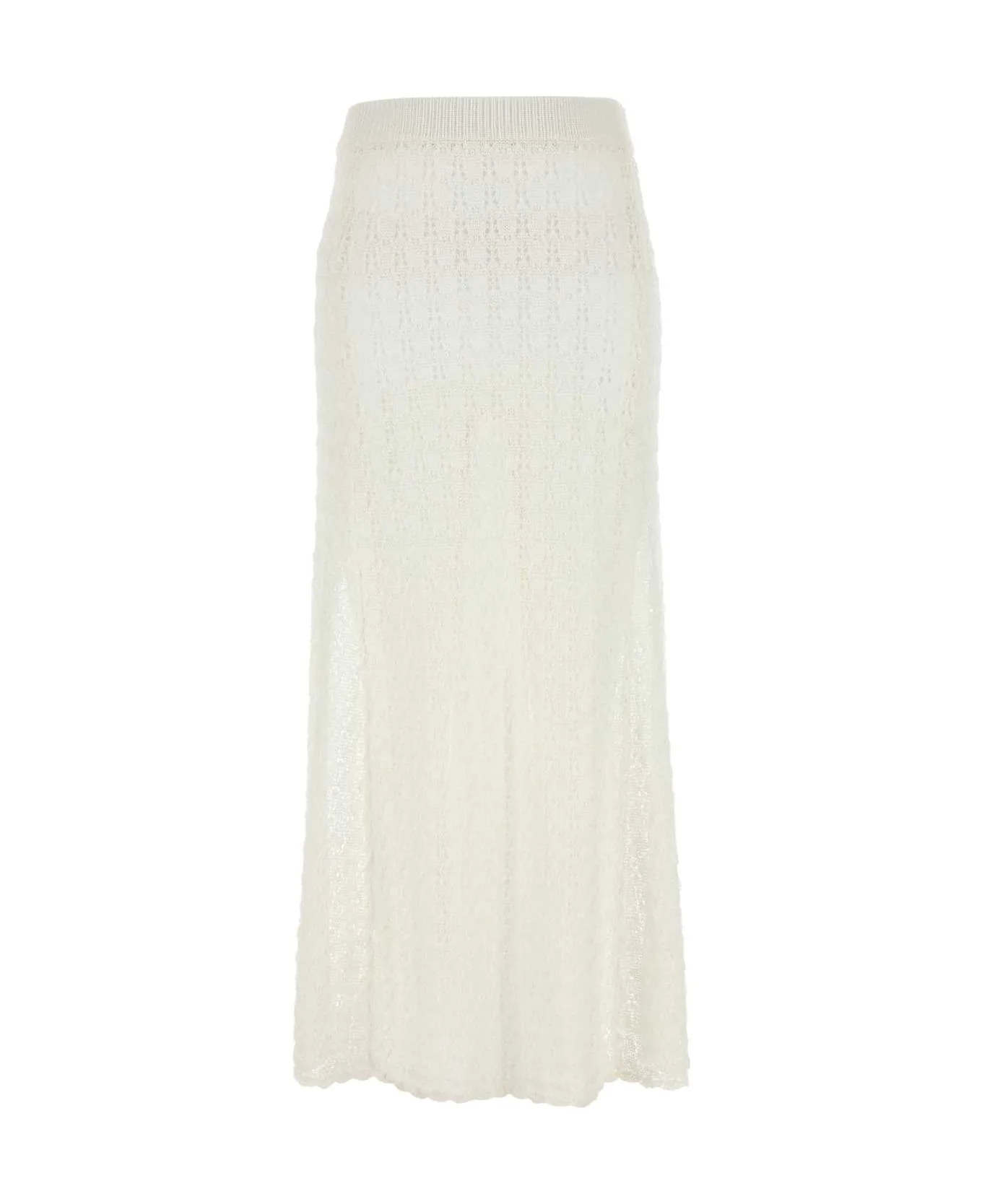 White Crochet Skirt - 1