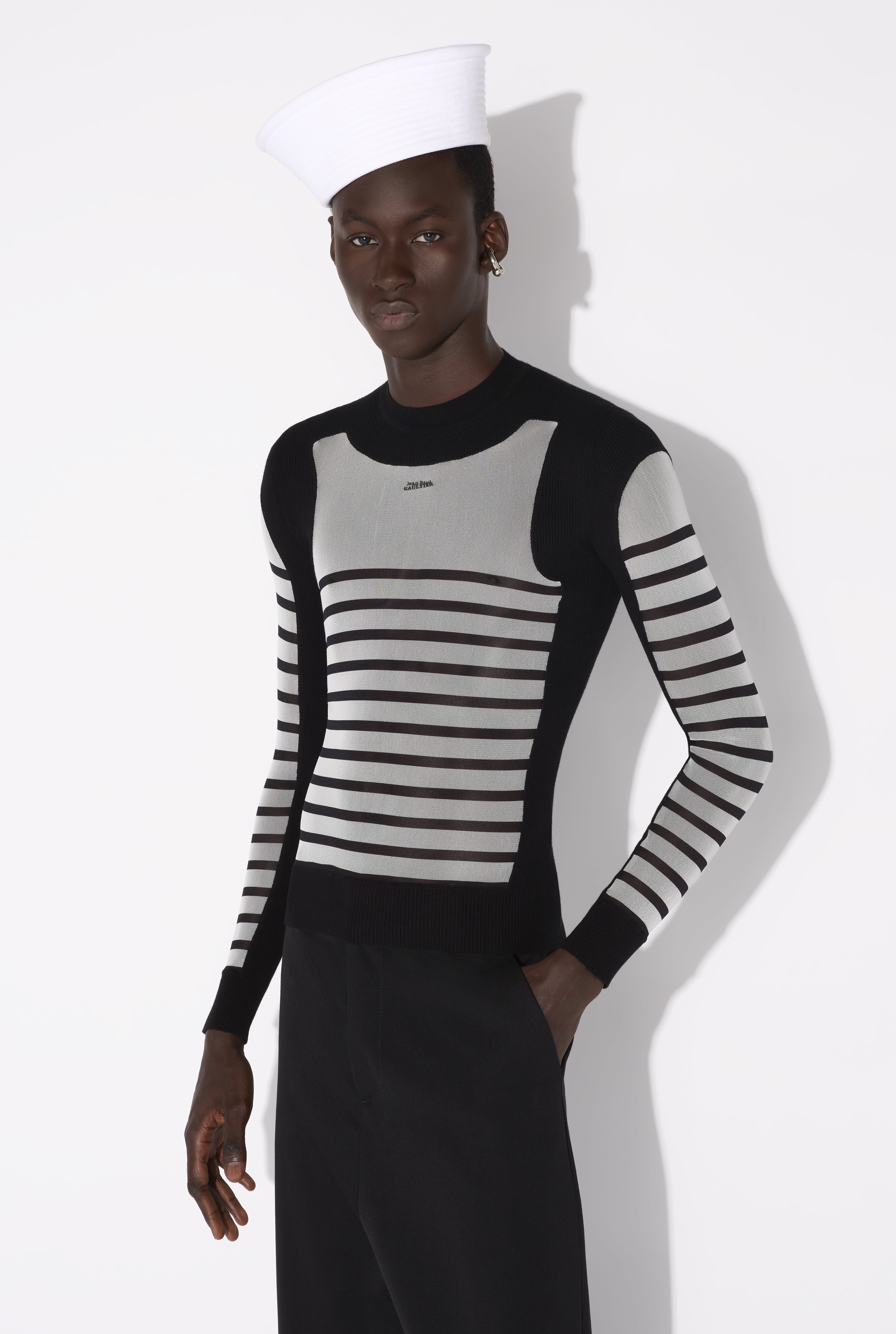 THE BI-MATERIAL MARINIÈRE SWEATER - 9