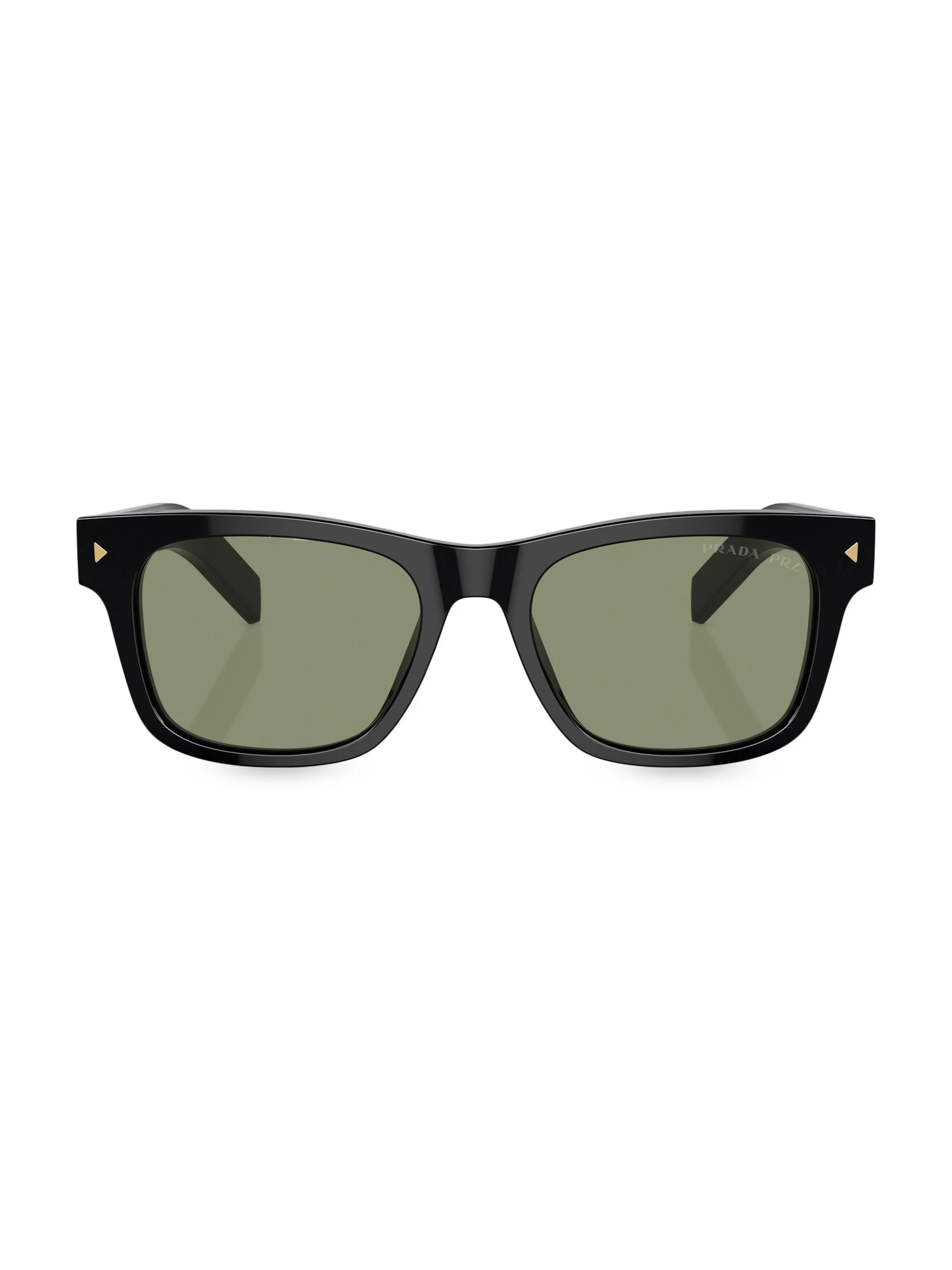 Men's 51MM Rectangular Sunglasses - Black Dark Green - 1