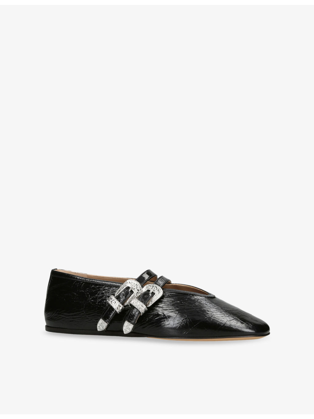 Claudia Leather Ballet Flats - 3