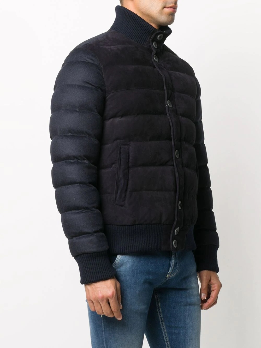 feather-down wool bomber jacket - 3