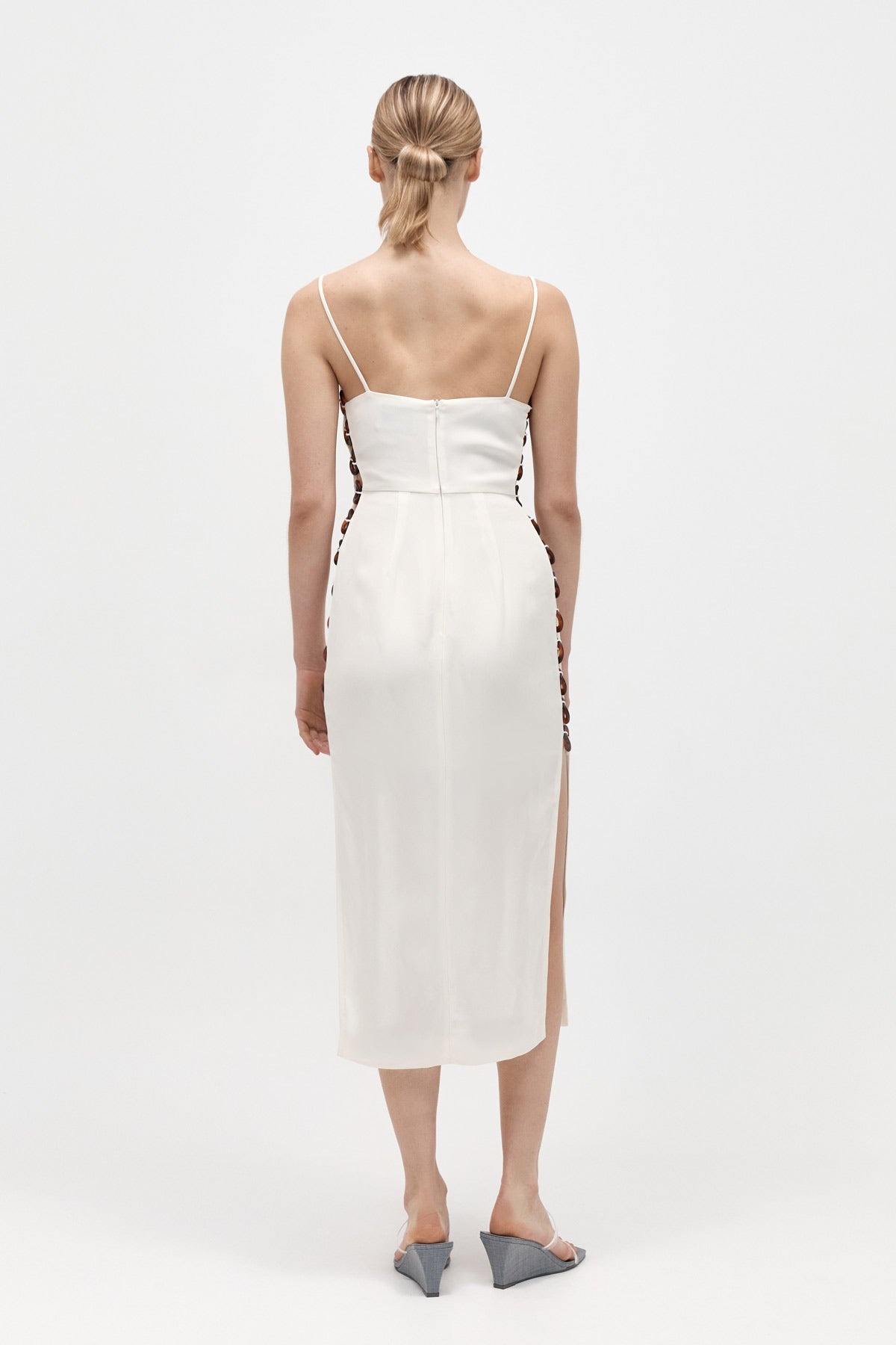 Link Detail Dress - Cool White - 5