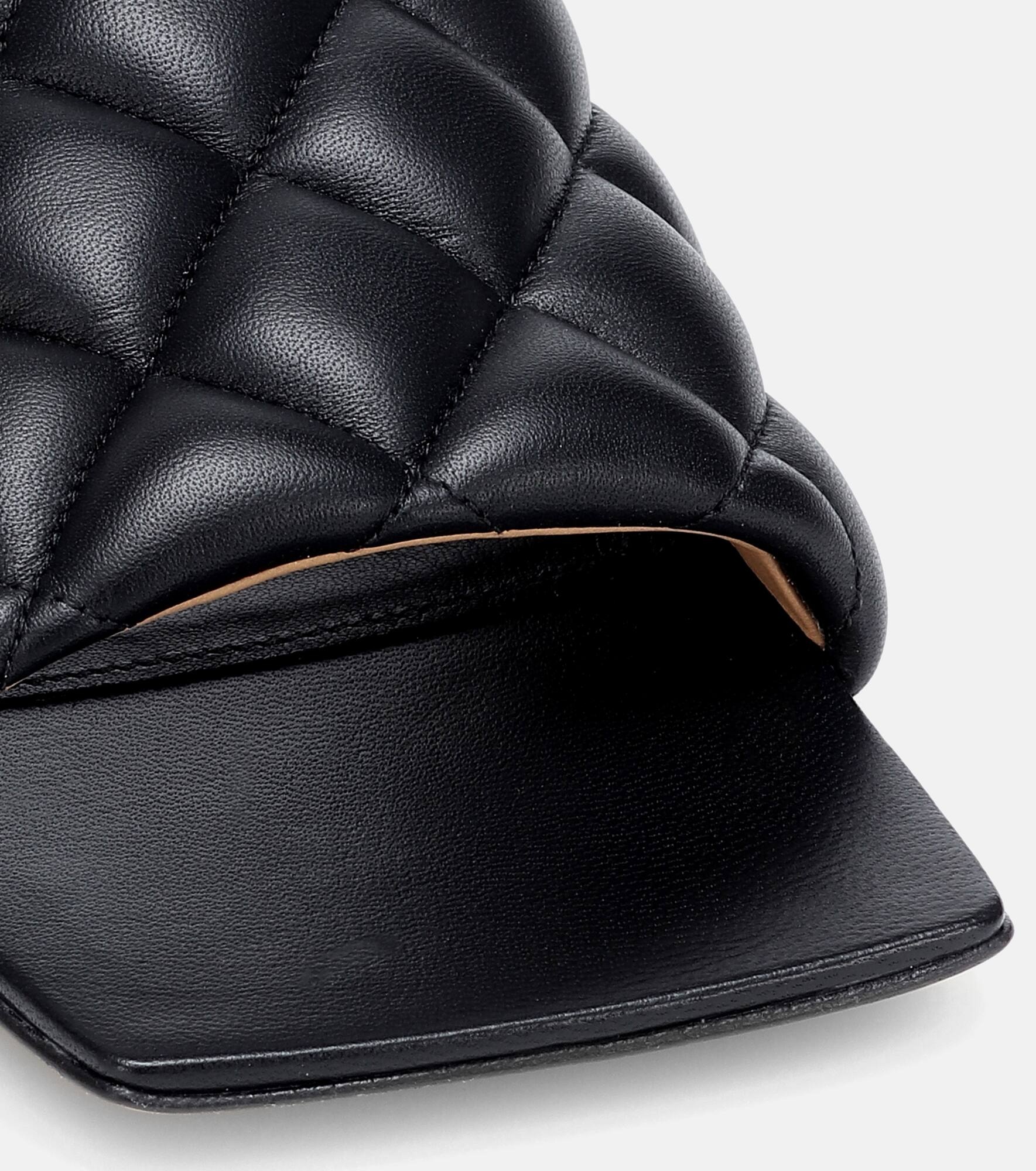 Padded leather sandals - 5
