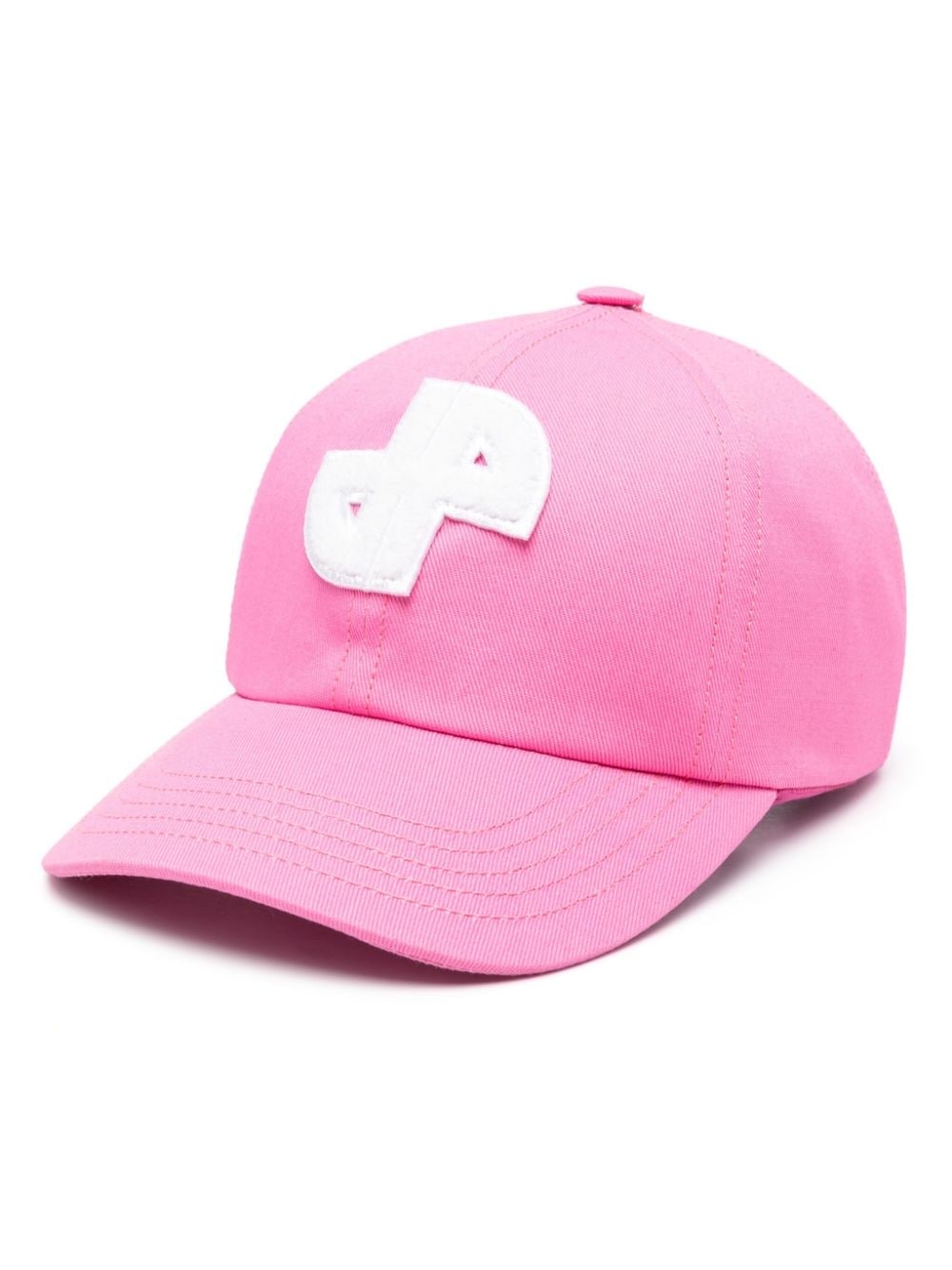 logo-patch cotton hat - 1
