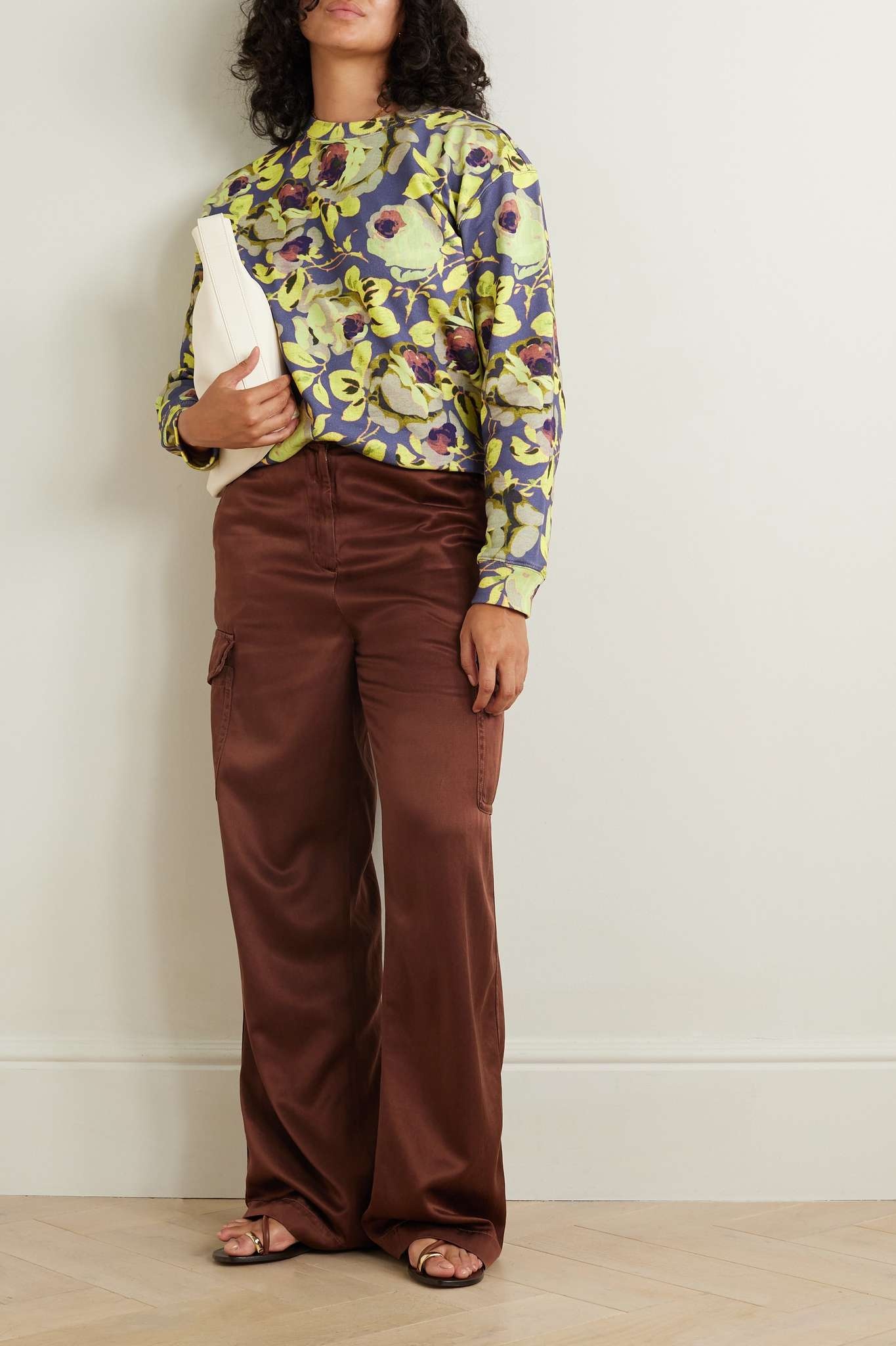 Dries Van Noten Floral-print cotton-jersey sweatshirt | REVERSIBLE