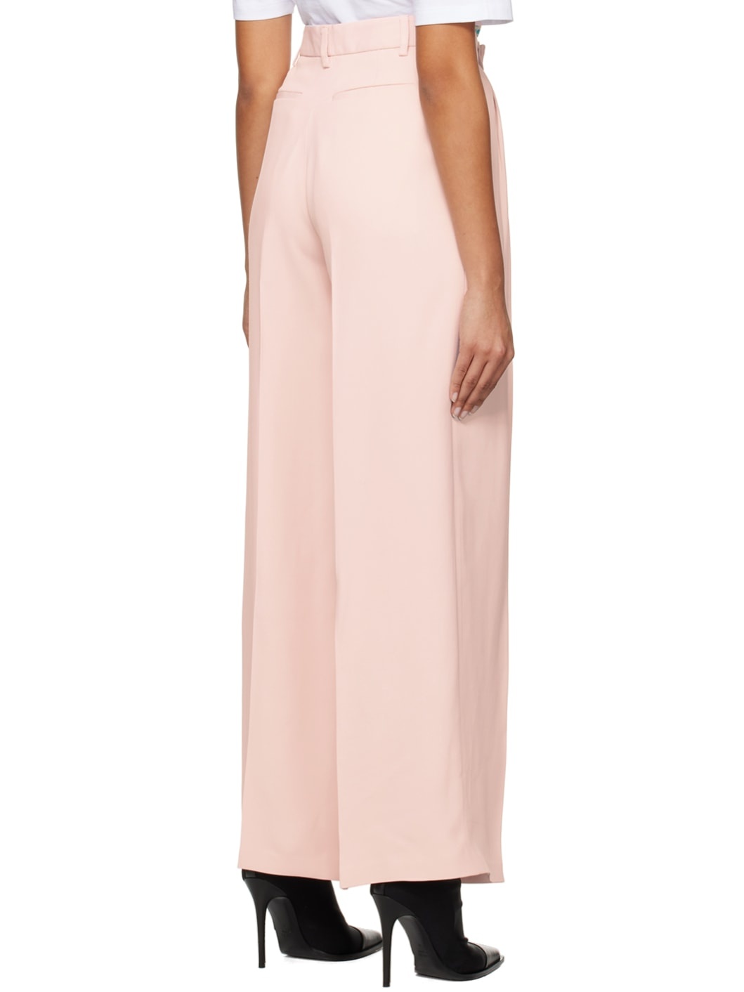 Pink Double Pleated Trousers - 3