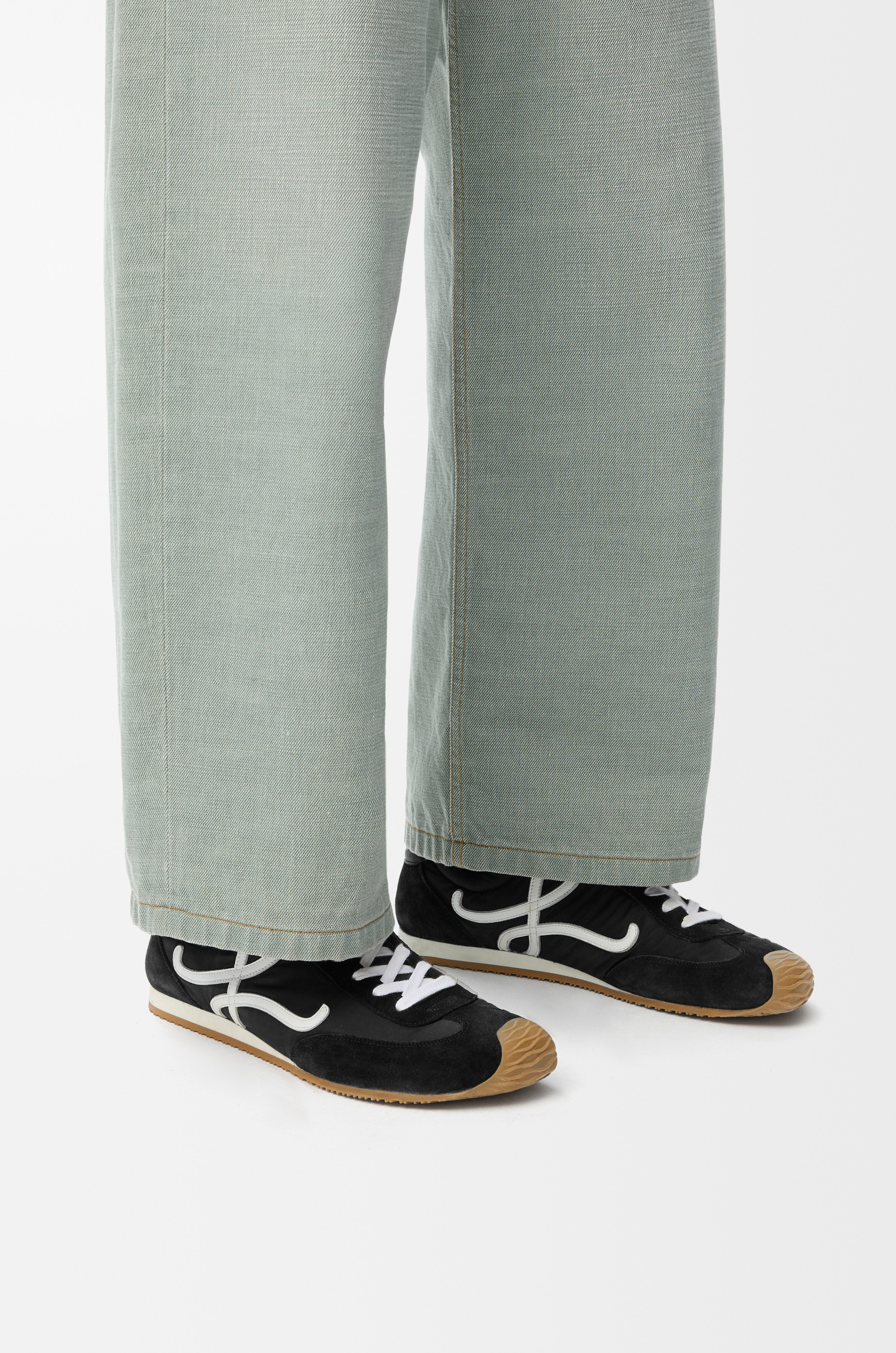 Ballet Runner 2.0 in nylon and calfskin - 2
