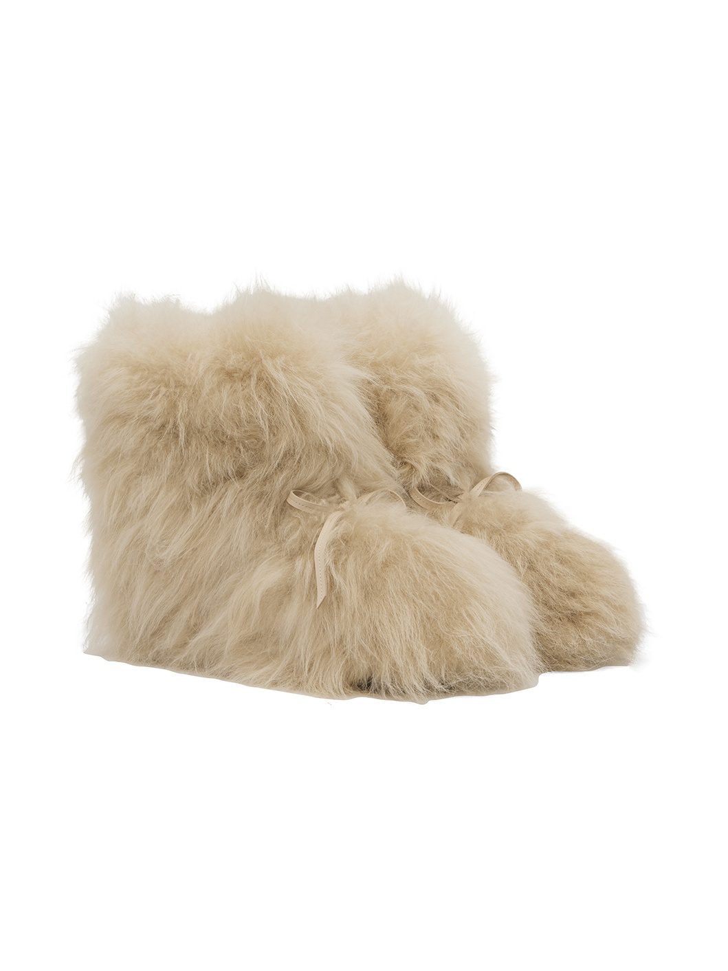Beige Fur Moccasin Boots - 4