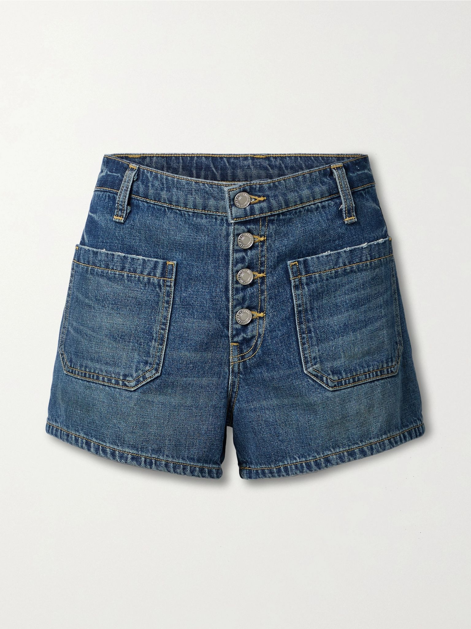 Harley distressed denim shorts Mid denim - 1