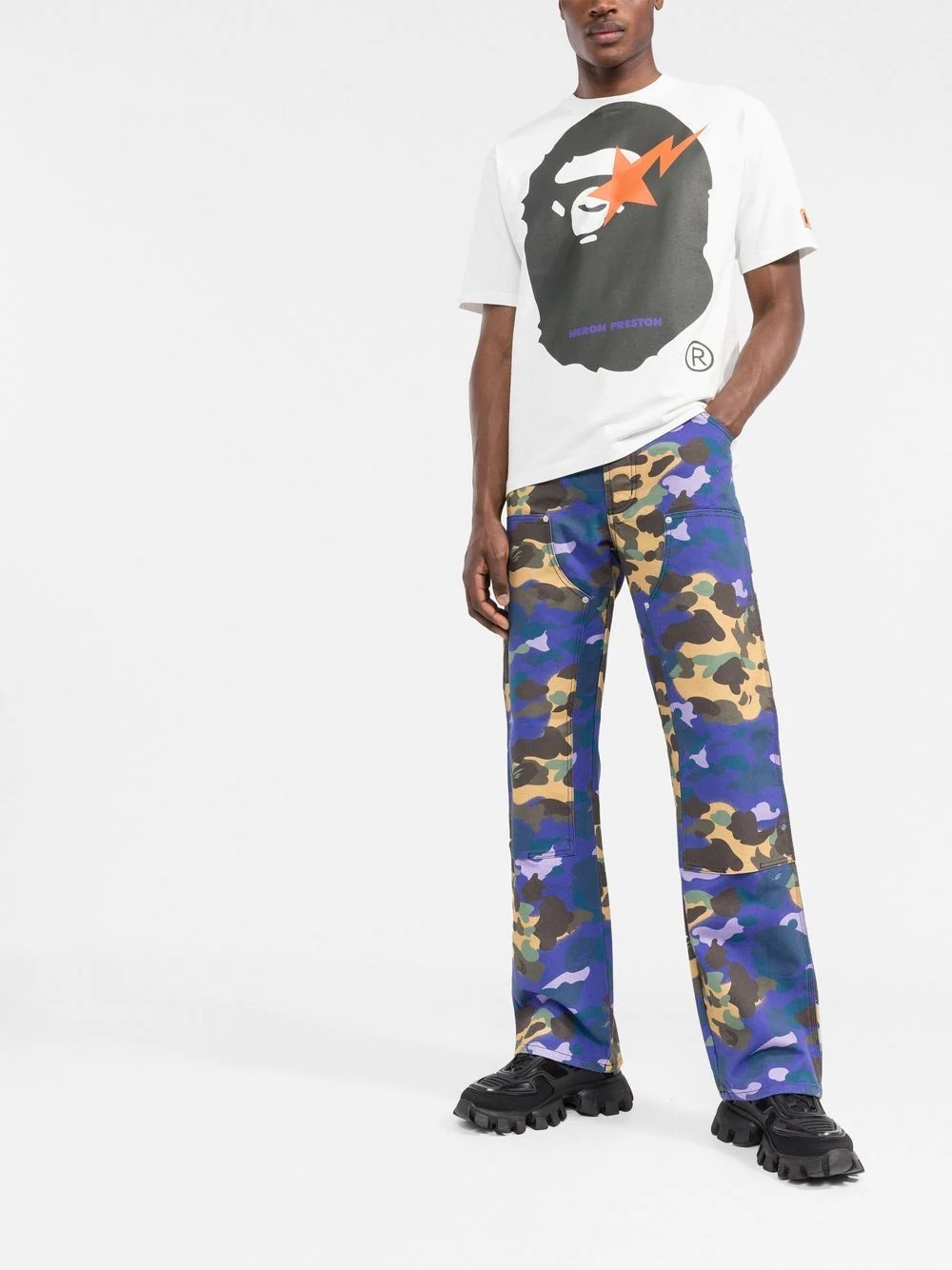 x BAPE camouflage worker trousers - 2