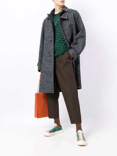 Kolor single-breasted check wool-blend coat outlook