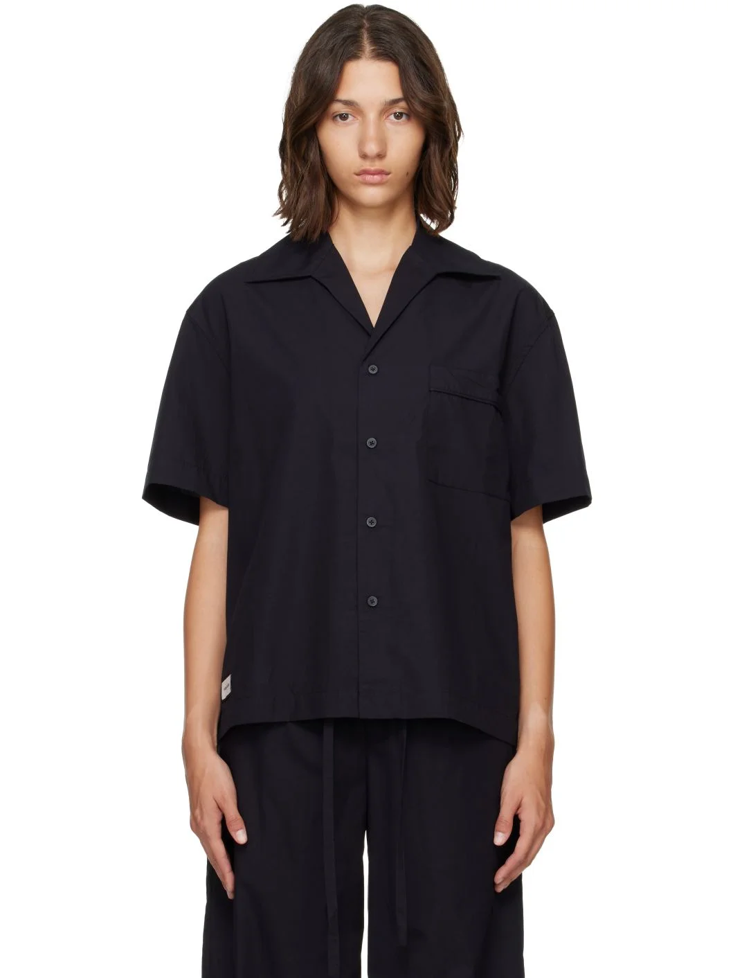 Black S/S Pyjama Shirt - 1