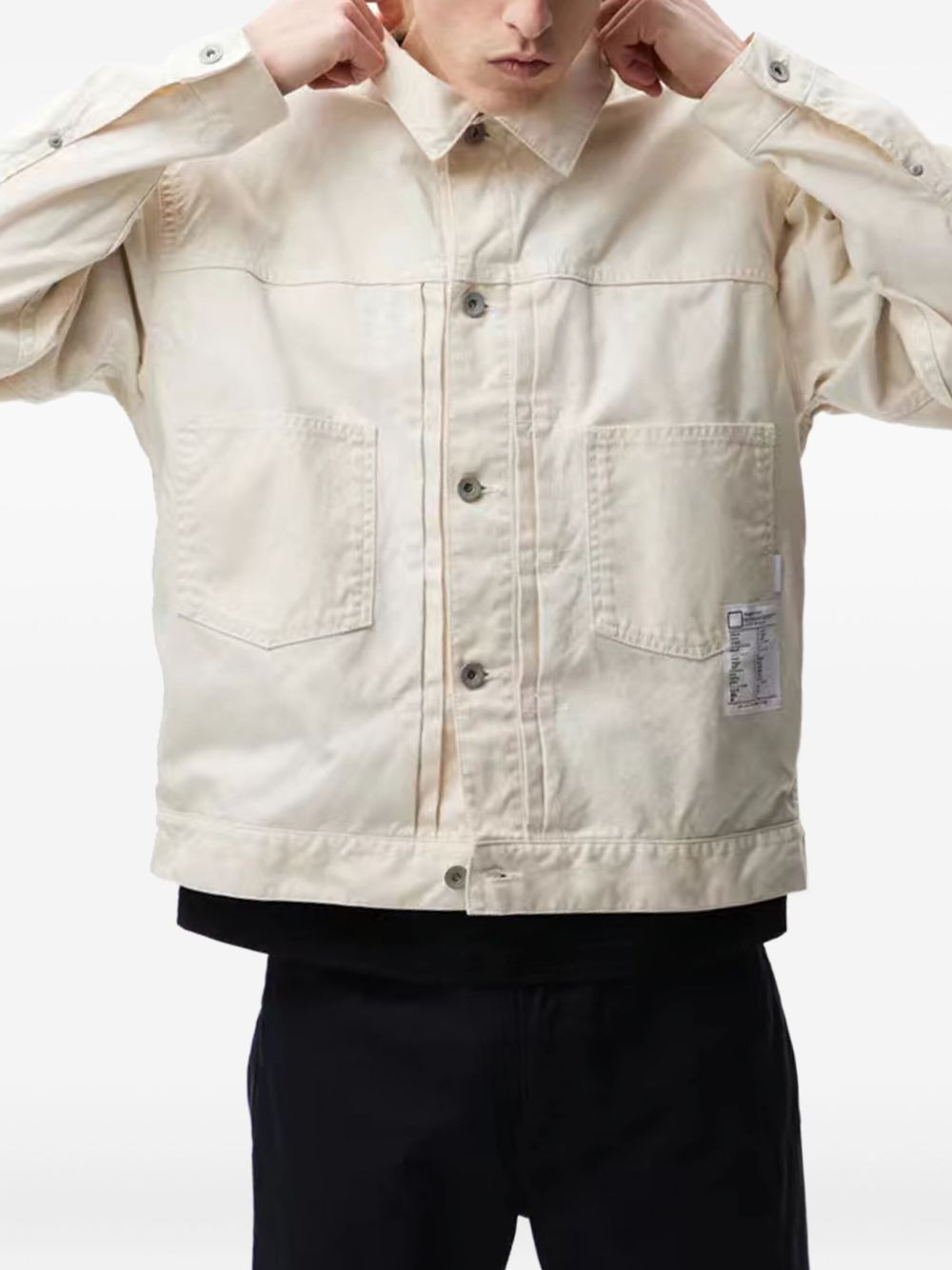 patch-pocket buttoned denim jacket - 4