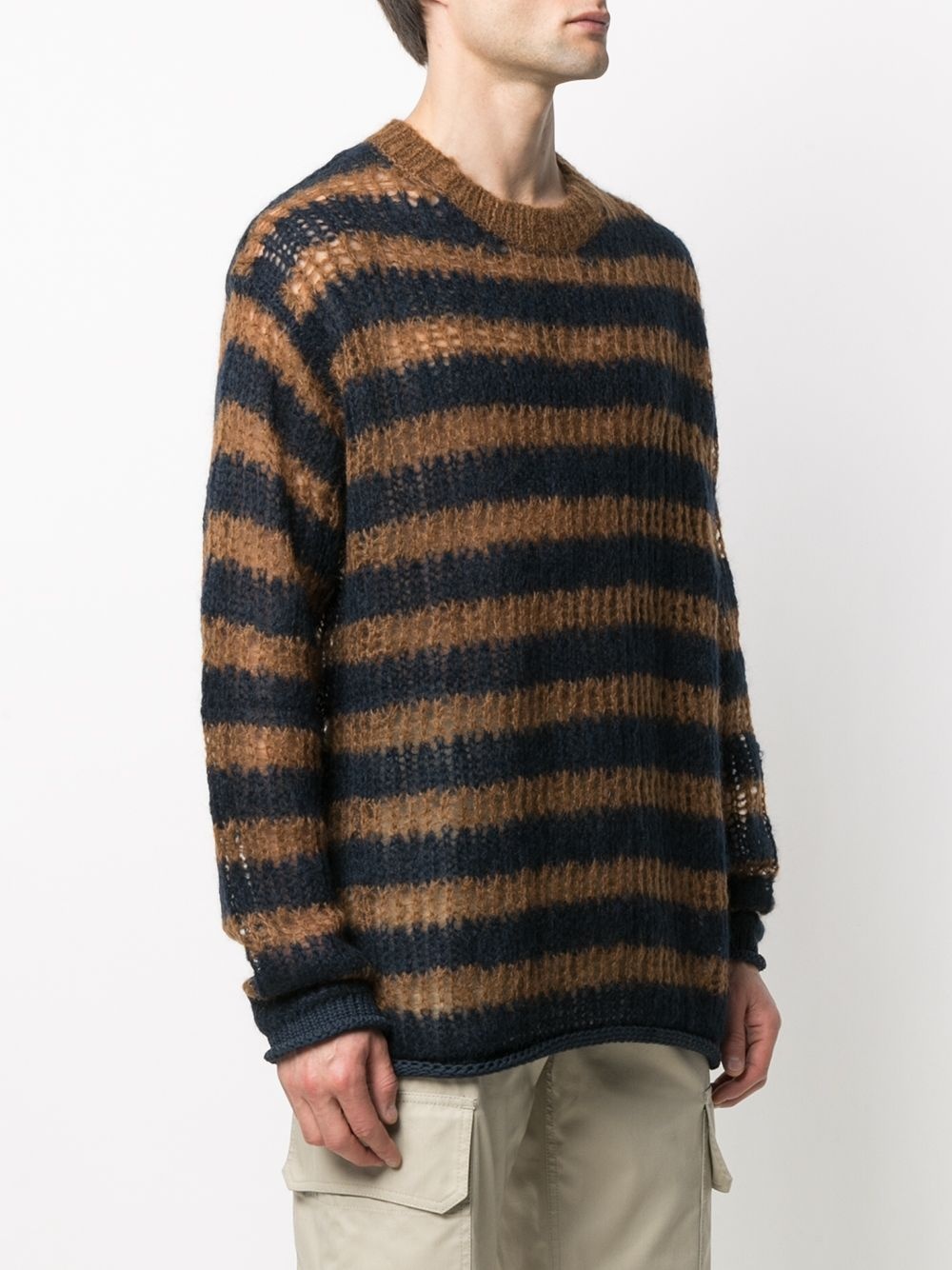 oversized striped knitted jumper - 3