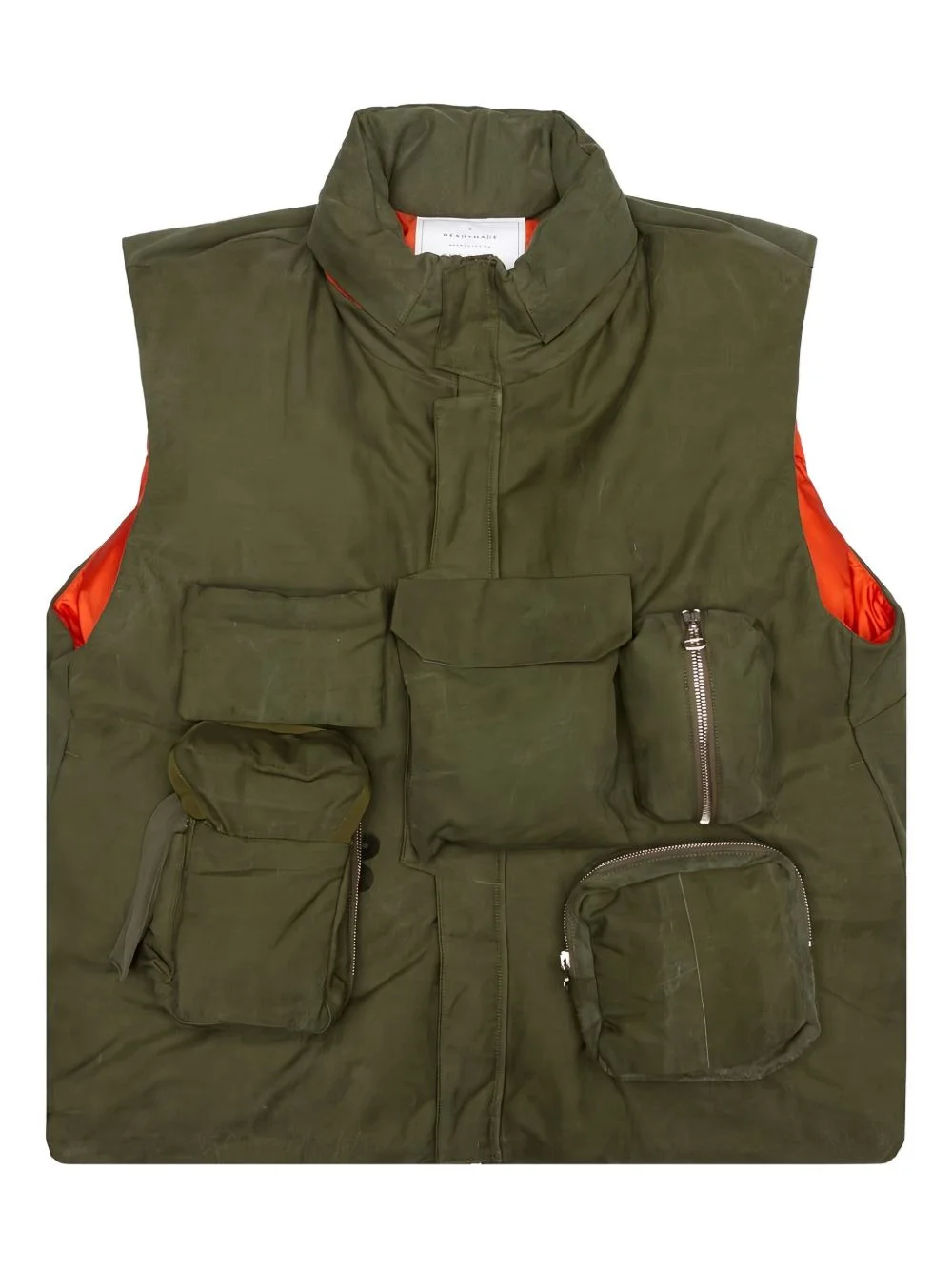 multi-pocket padded gilet - 1