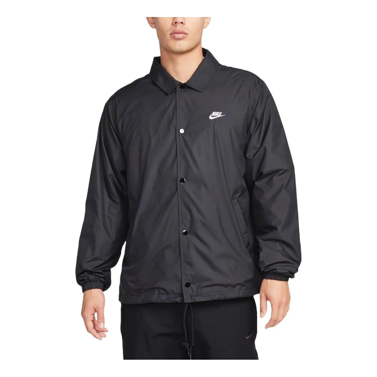 Nike Club Coaches' Jacket Asia Sizing 'Black White' FN3317-010 - 1