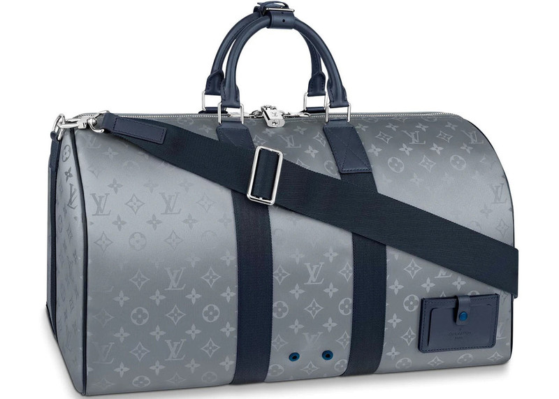 Louis Vuitton Keepall Bandouliere Monogram Satellite 50 Silver 1