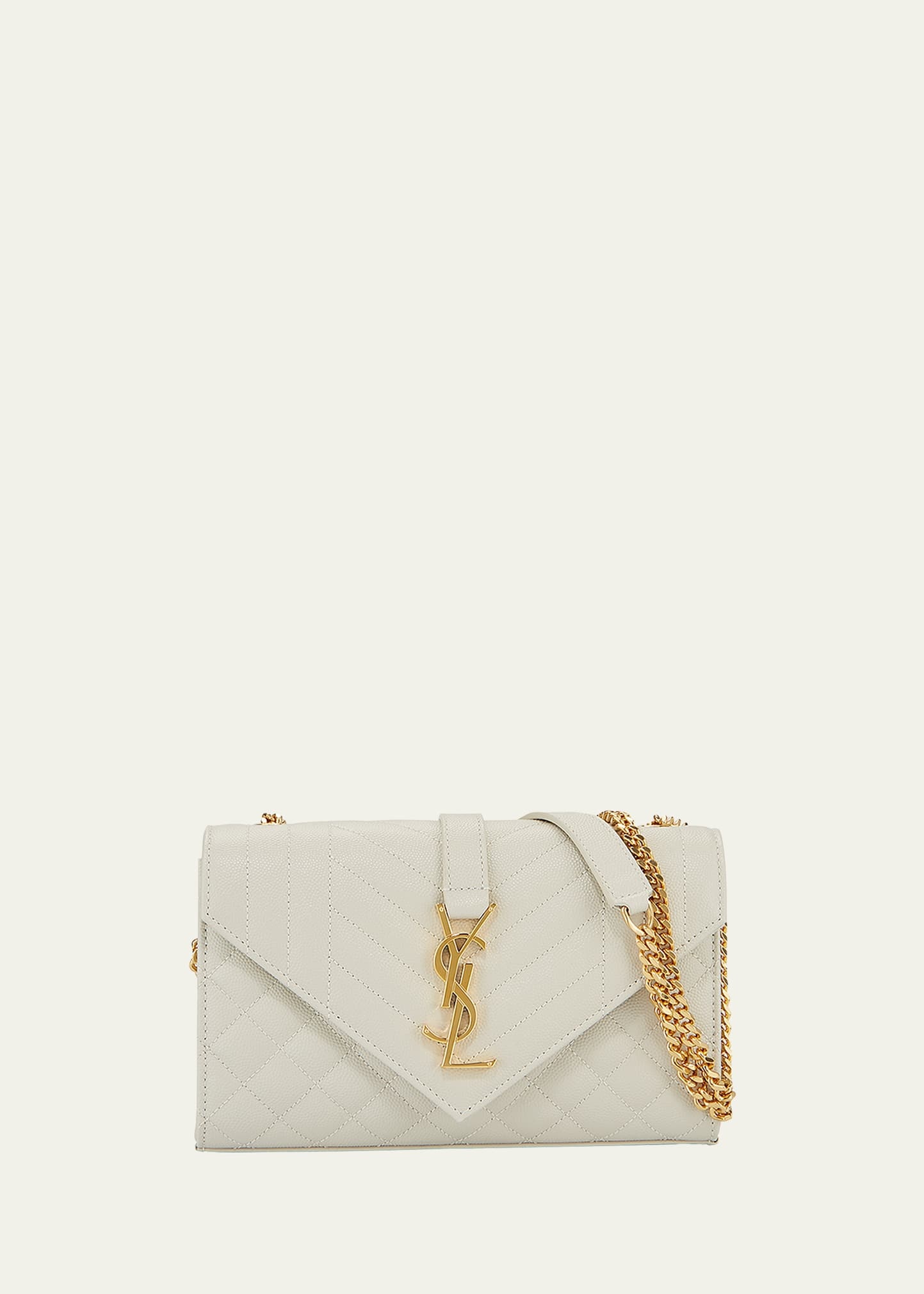 Small YSL Monogram Leather Satchel Bag - 1