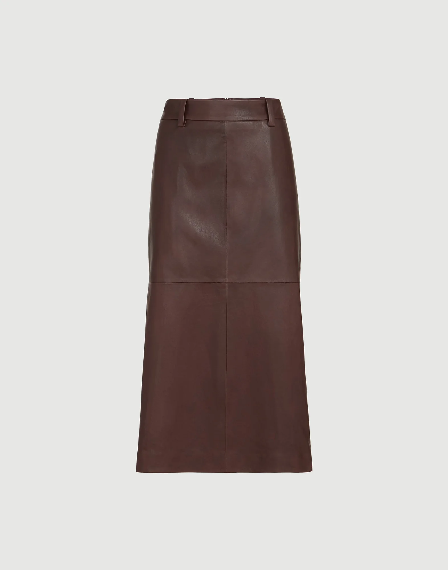 Polished nappa leather pencil skirt - 1