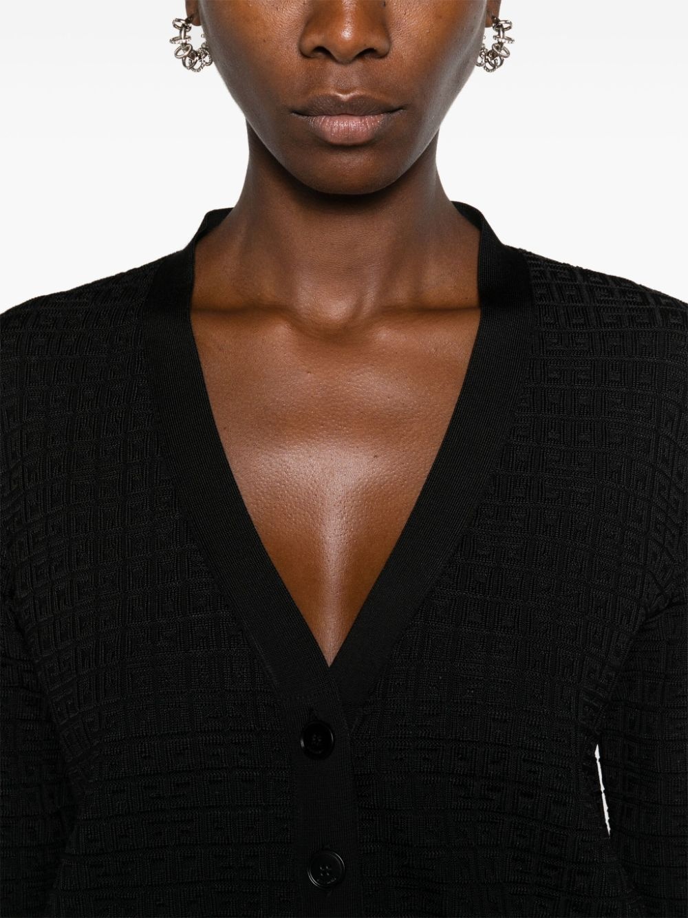 4G-jacquard V-neck cardigan - 5