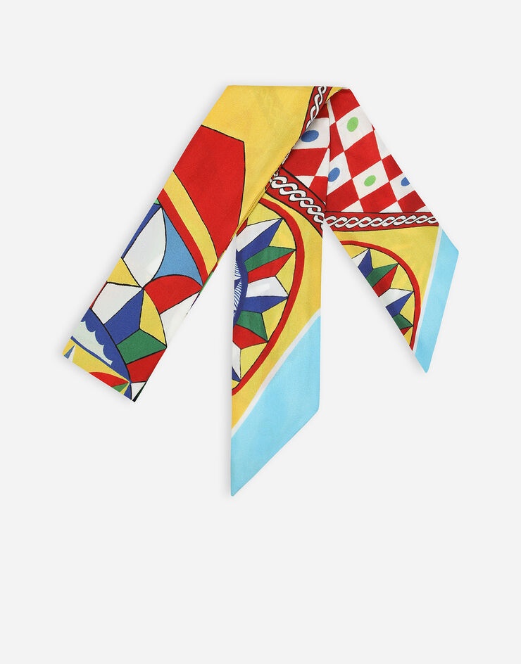 Carretto-print twill headscarf (6x100) - 1