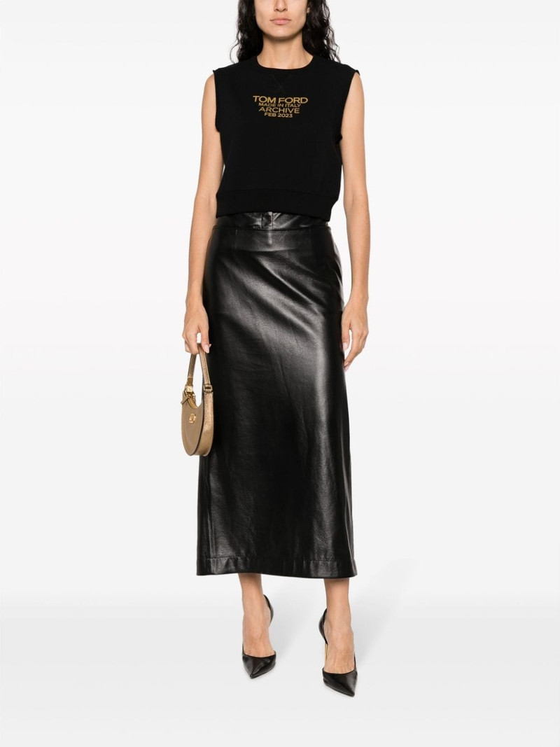 TOM FORD logo-print cotton tank top outlook