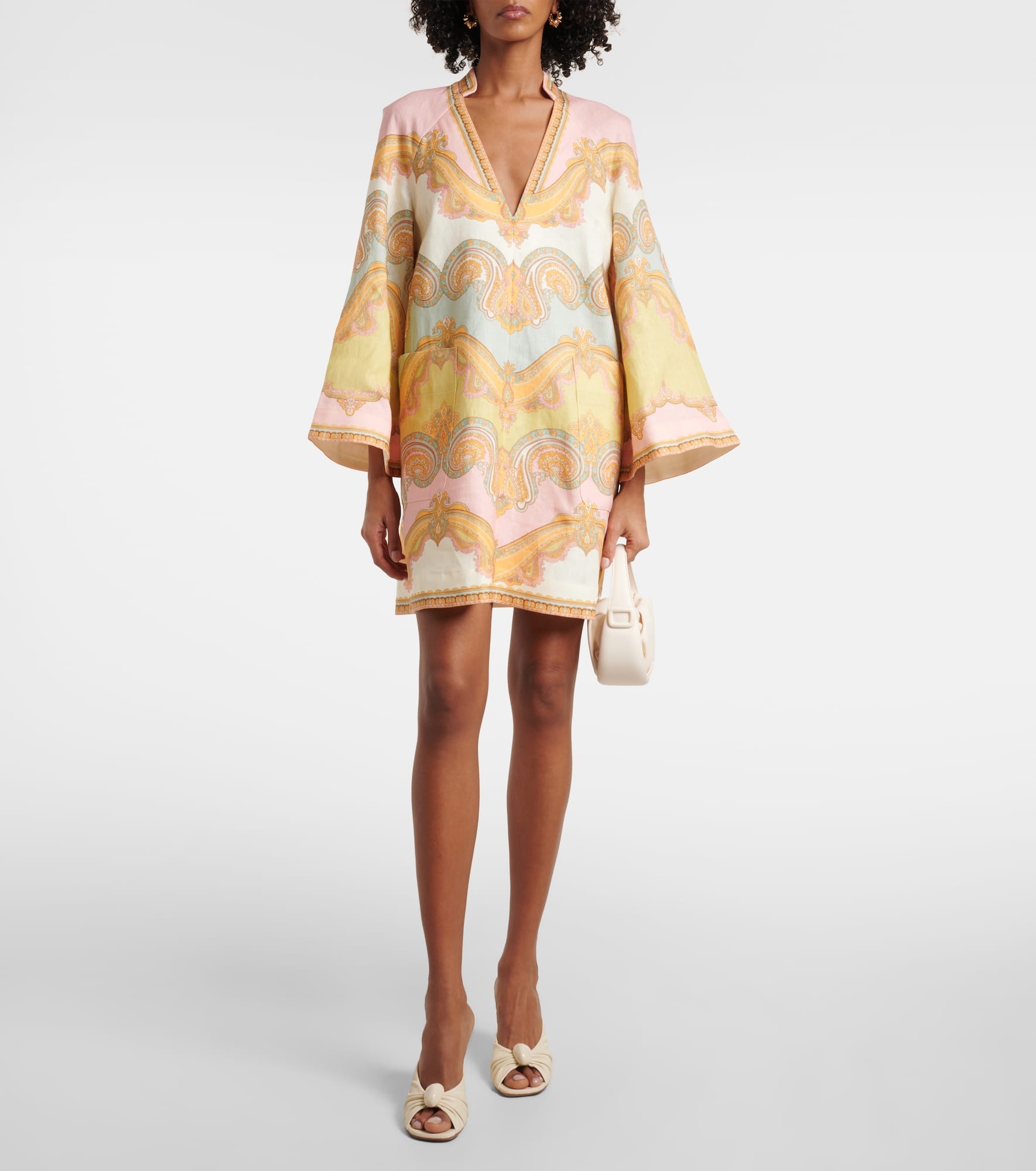 【関税込み】ZIMMERMANN マルチカラー Maxine ミニワンピース Zimmermann MAXINE TUNIC MINI DRESS | REVERSIBLE