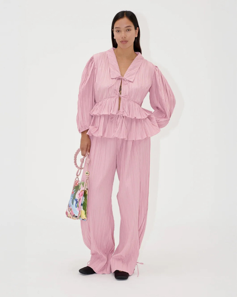 STINE GOYA BALLOON SLEEVE TIE TOP outlook