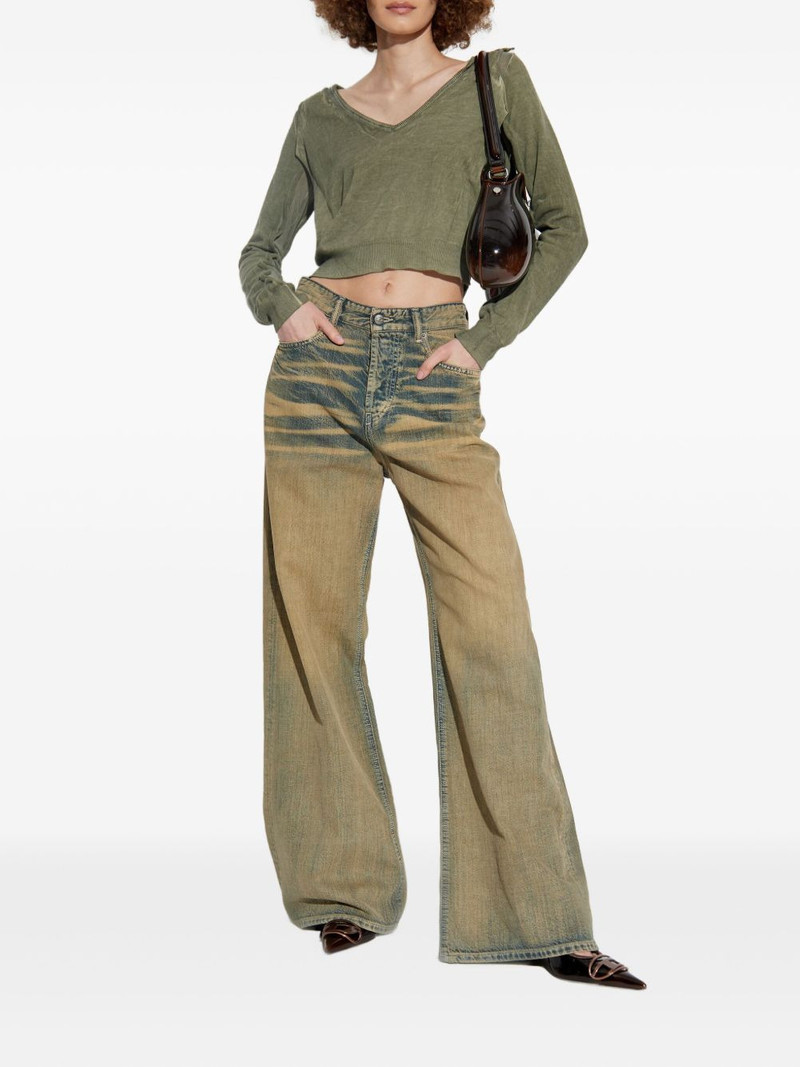 Diesel draped V-neck cotton sweater outlook
