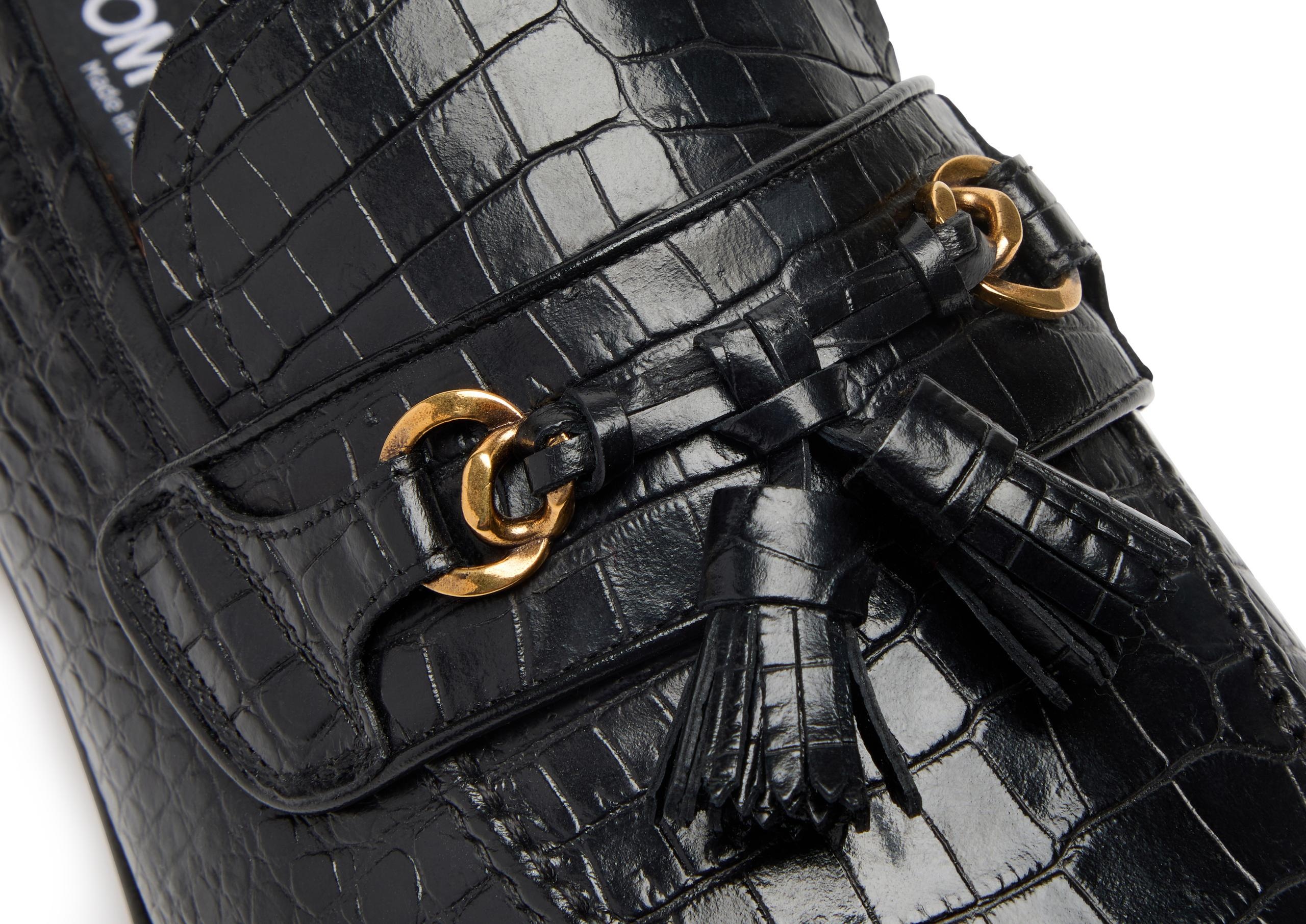 PRINTED ALLIGATOR SEAN TASSEL LOAFER - 5