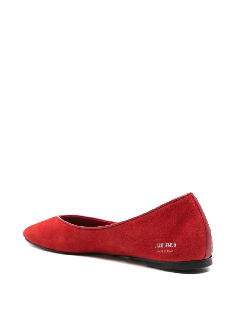 leather snakeskin ballet flats - 3