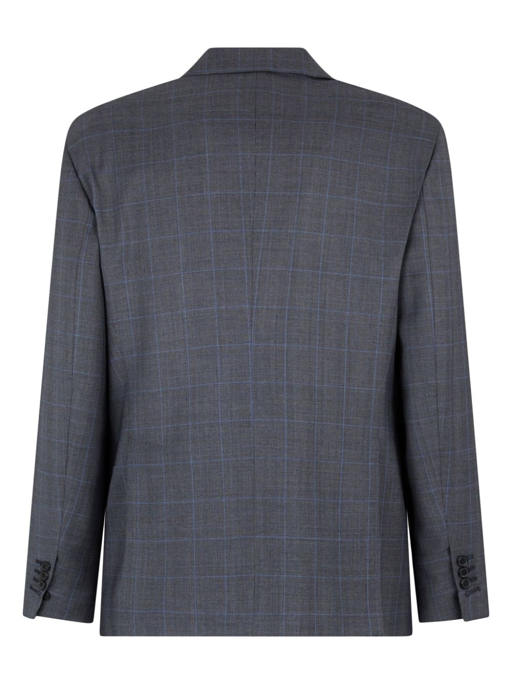 checked single-breasted wool suit - 5