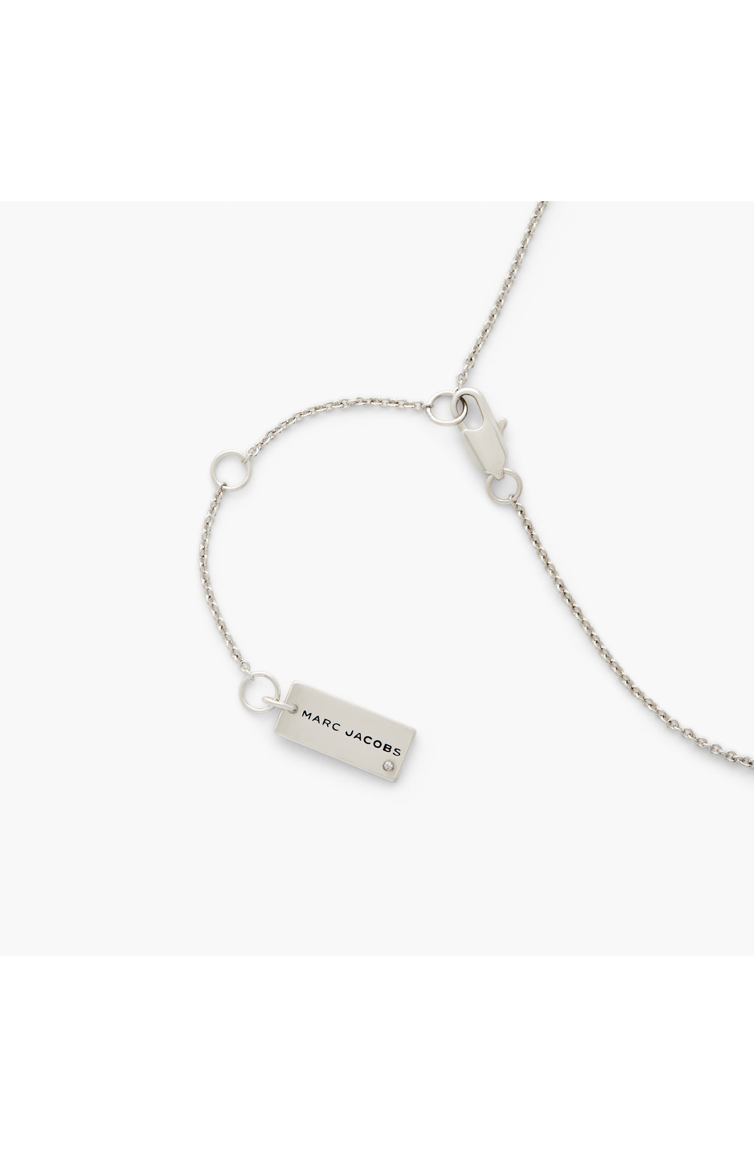 Marc Jacobs The Button Pendant Necklace in Silver/black at Nordstrom - 4