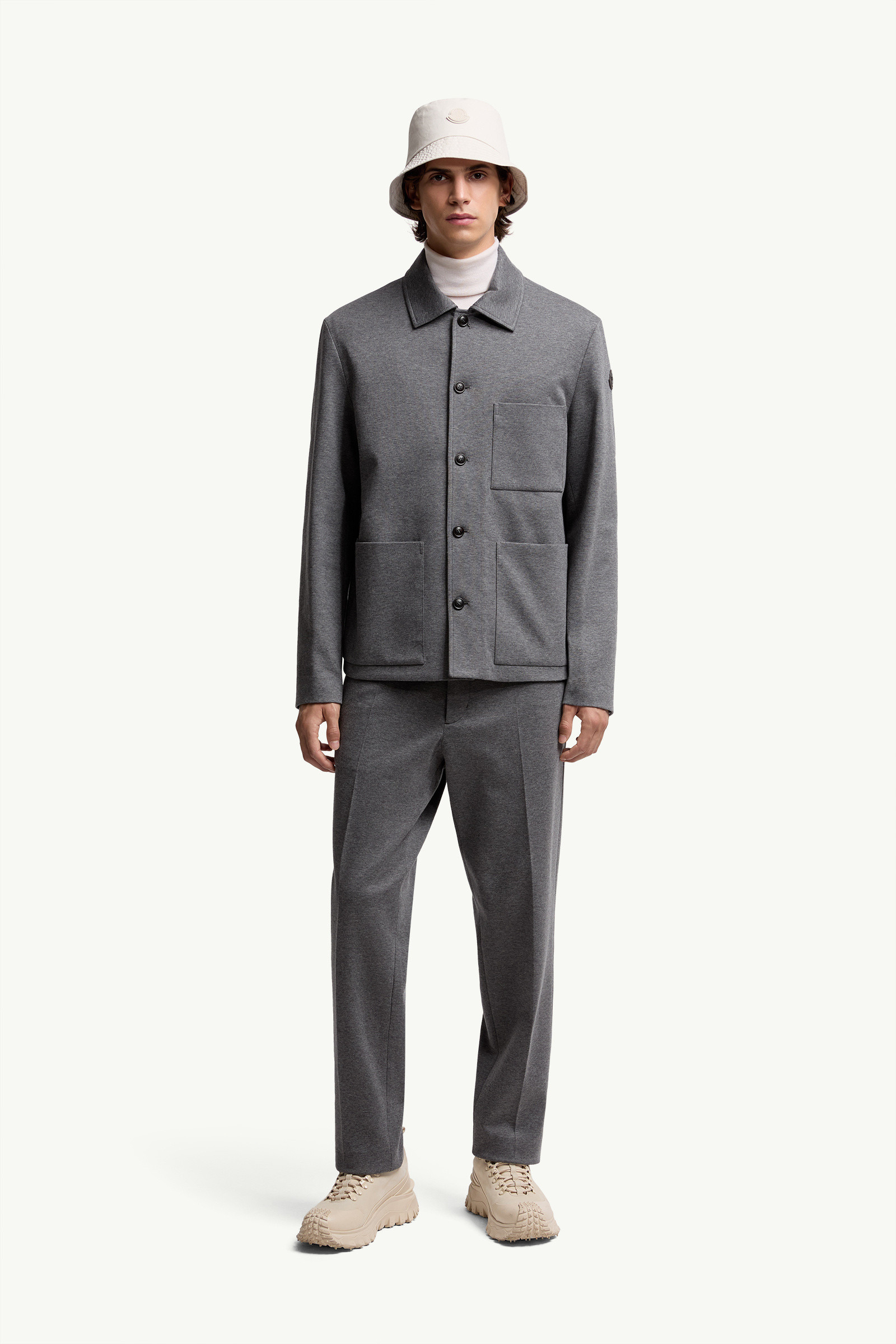 Cotton Blend Tailored Pants - 2