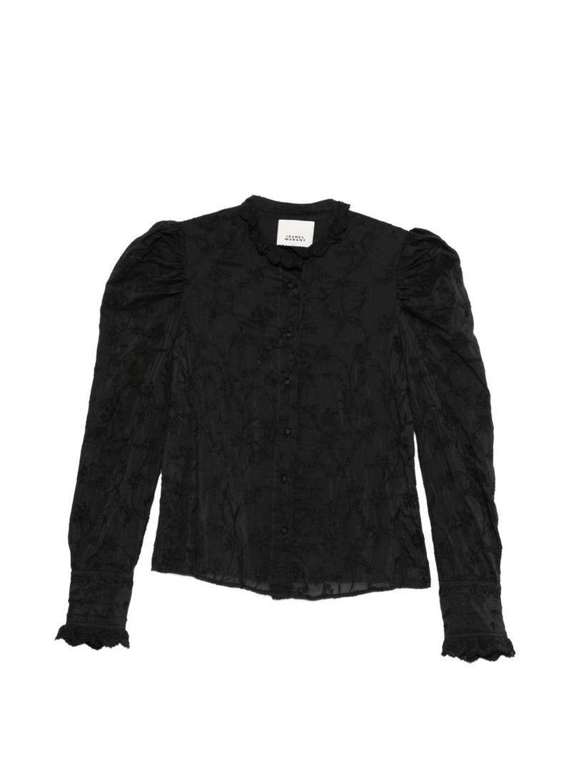 Zorica ruffled puff-sleeve blouse 1