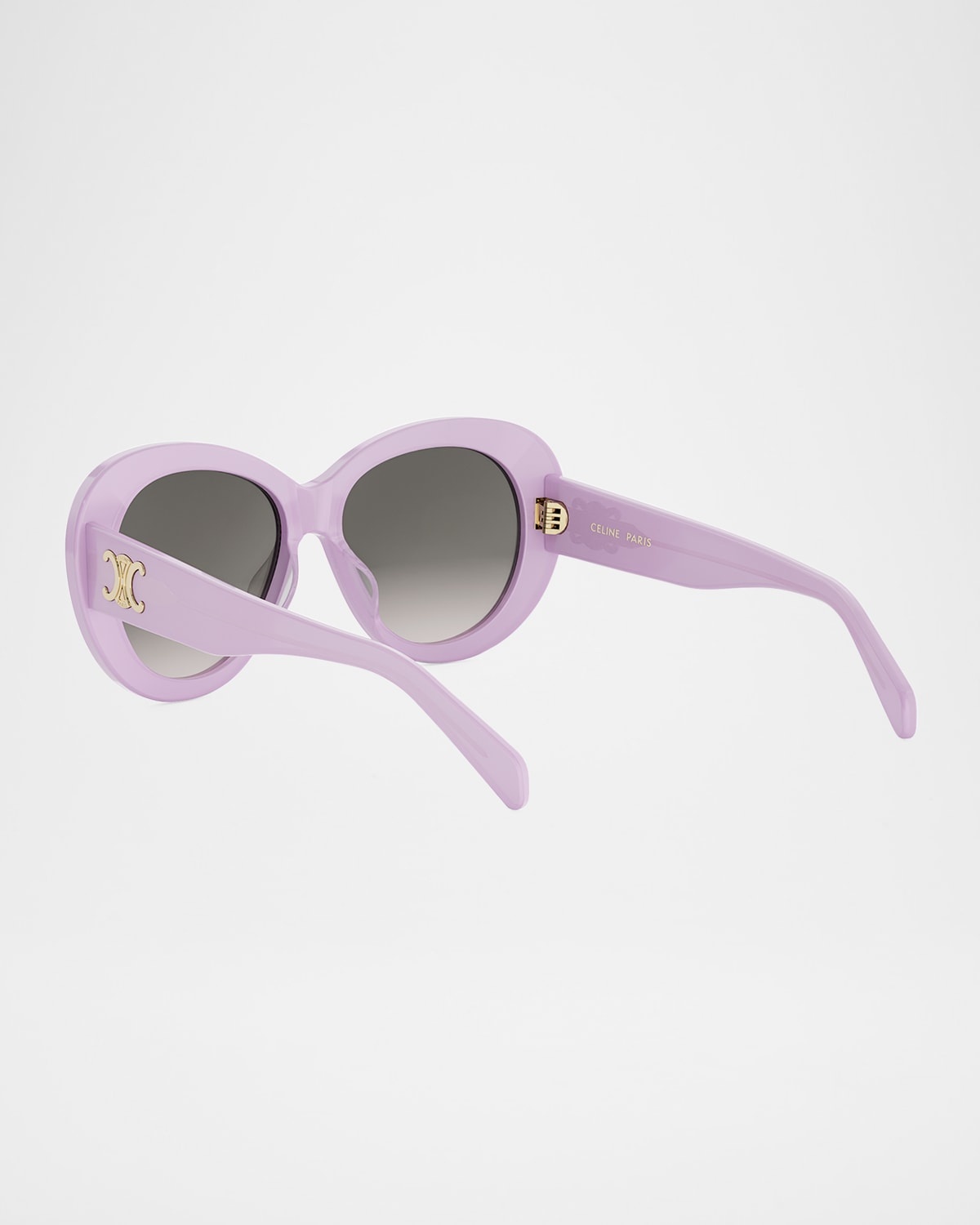 Triomphe Logo Oval Acetate Sunglasses - 2
