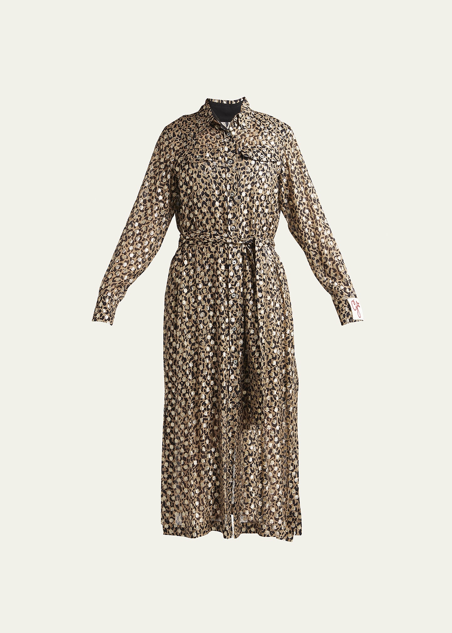 Leopard-Print Fil Coupe Shirtdress - 1
