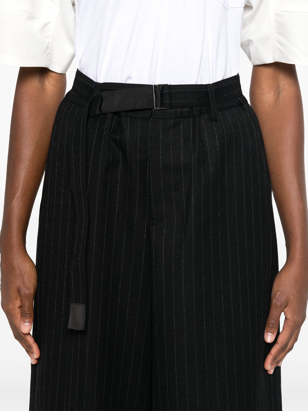 Chalk Stripe Pants Elastic Waist - 5