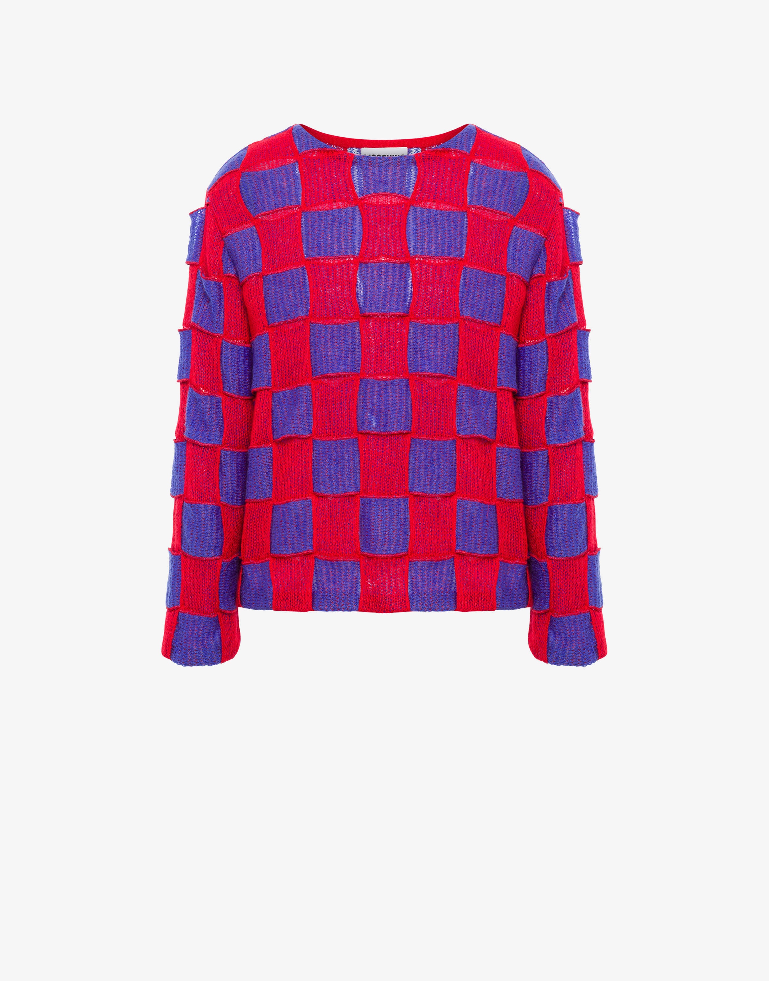 MIXED PATCHWORK &AMP; CHECKS MOHAIR JUMPER - 1