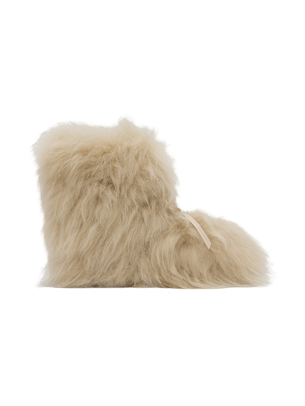 Beige Fur Moccasin Boots - 1