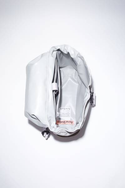 Acne Studios Ripstop nylon backpack - Cold beige/lilac purple outlook
