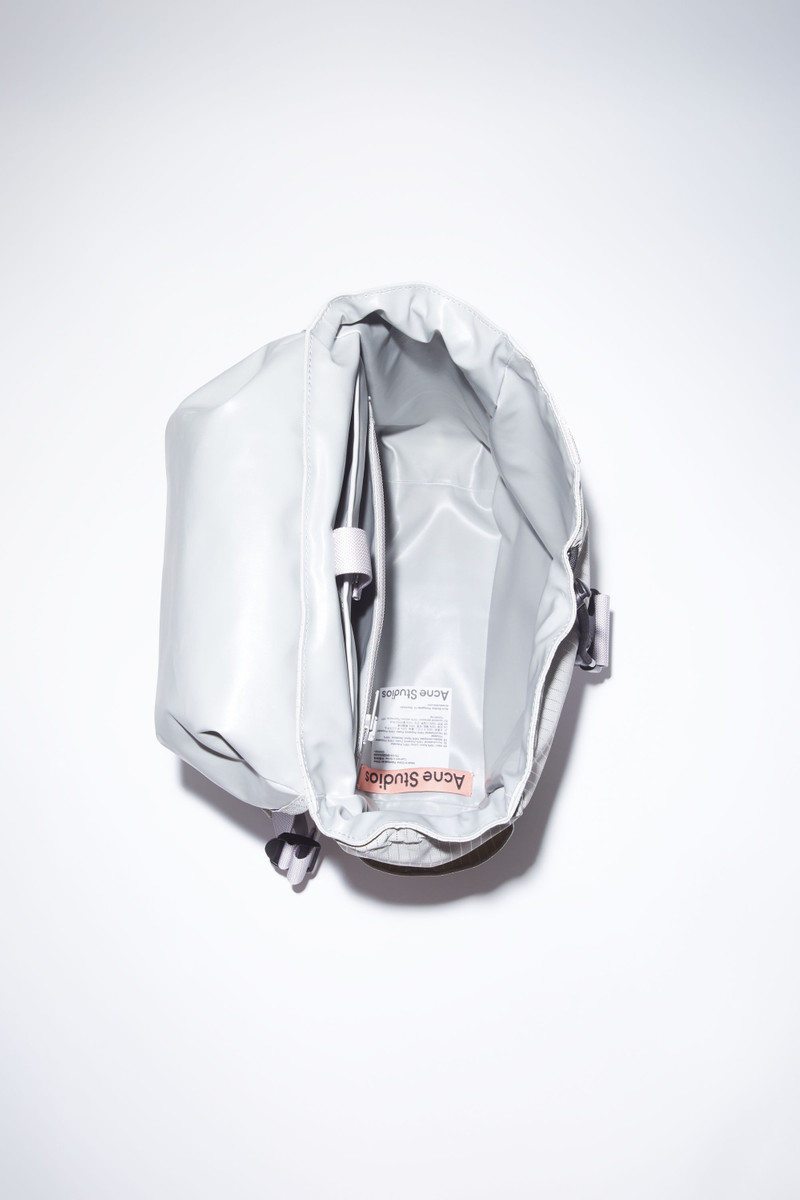 Acne Studios Ripstop nylon backpack - Cold beige/lilac purple outlook