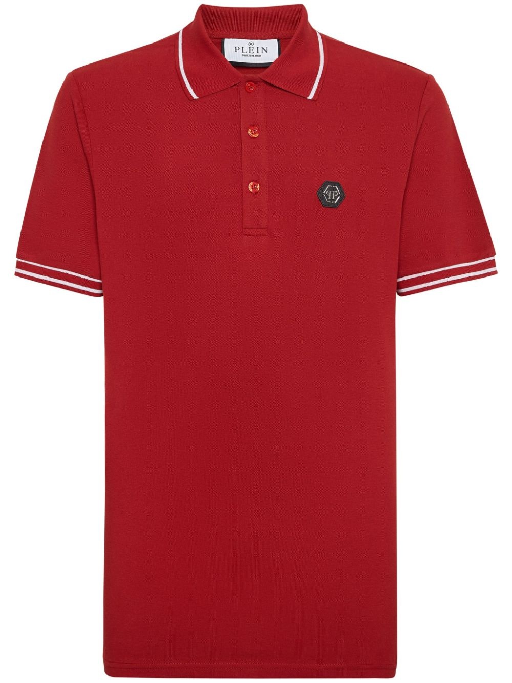 logo-appliqué cotton polo shirt - 1