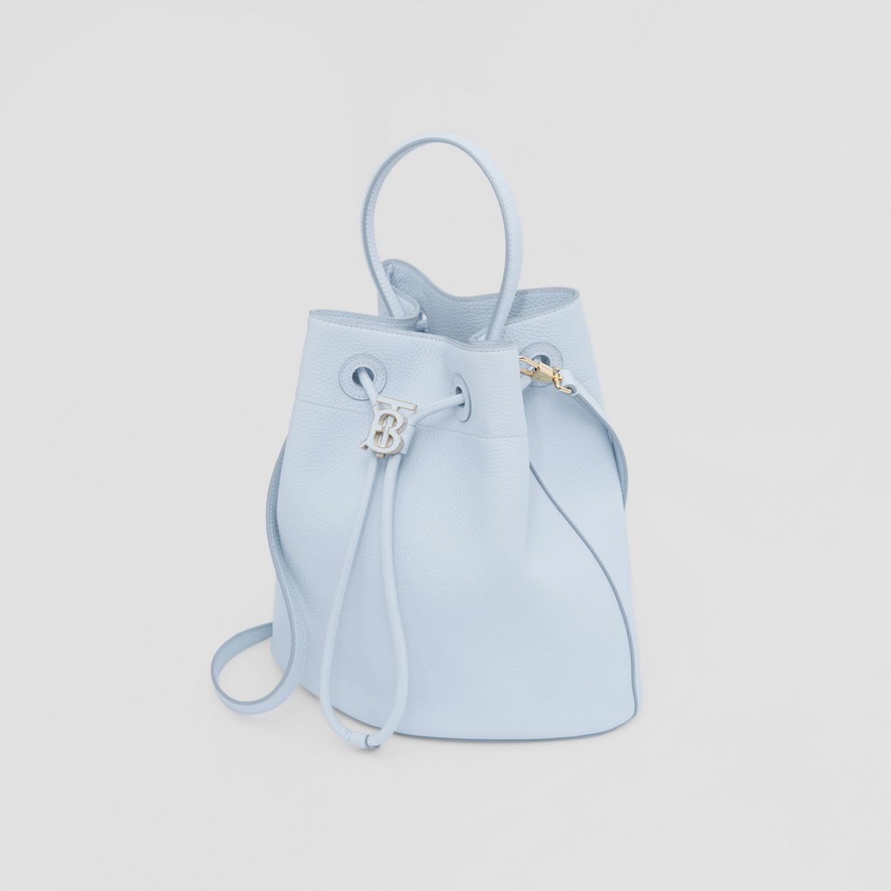 Small Grainy Leather TB Bucket Bag - 4
