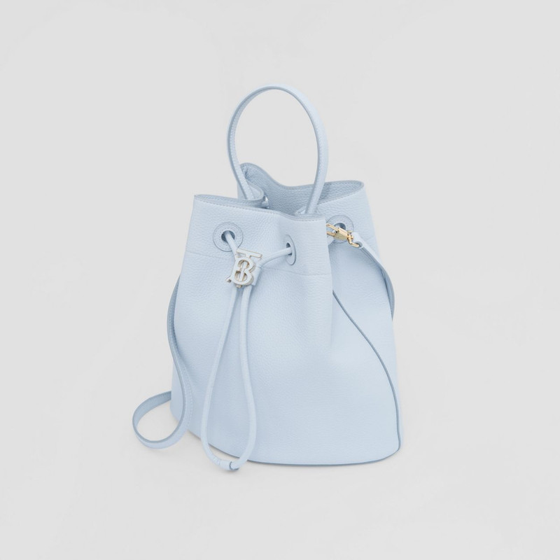 Small Grainy Leather TB Bucket Bag 4