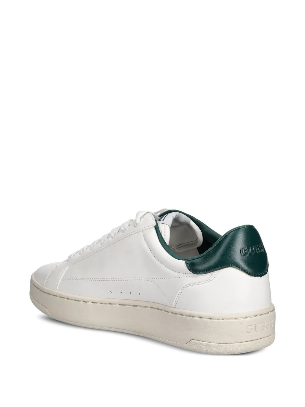 panelled leather sneakers - 4